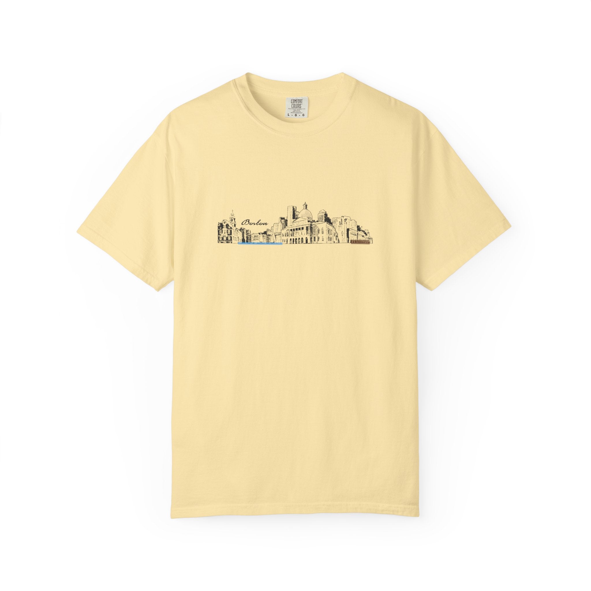 City Skyline Sketch T-Shirt — Minimalist Urban Panorama Tee