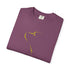 maroon Folded  t-shirt  white adoog outline