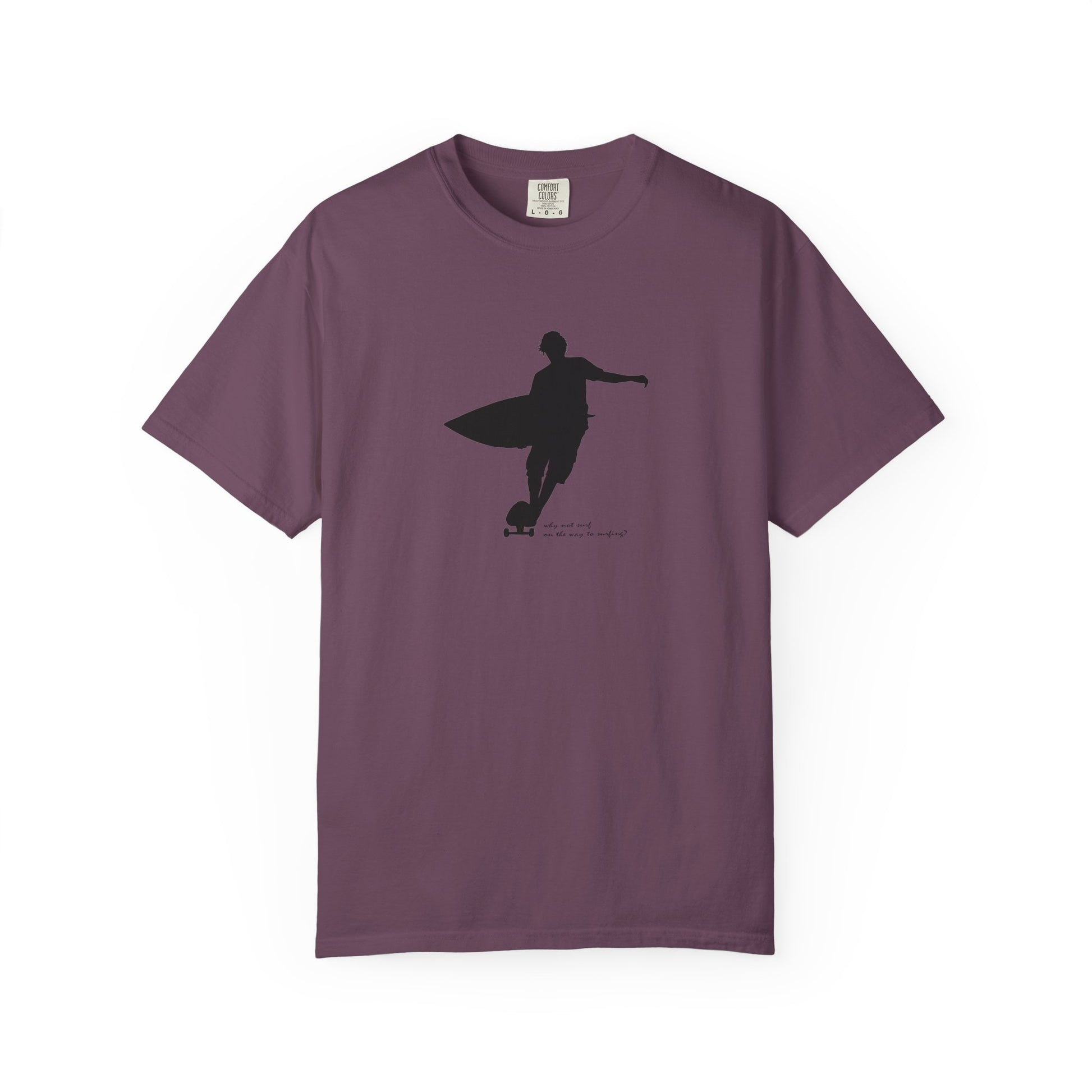 Surfer Silhouette Tee — Minimal Surfboard Graphic T-Shirt