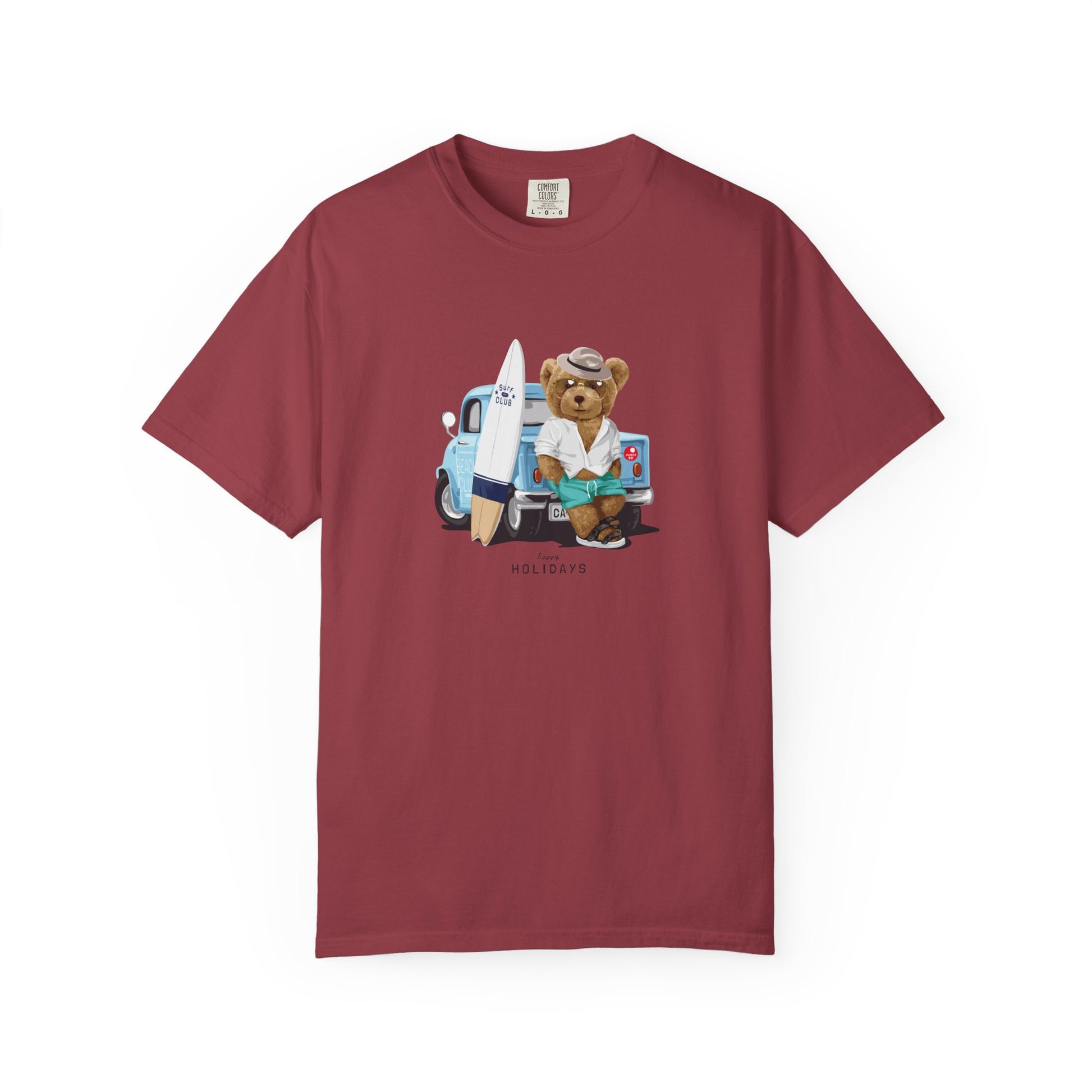 Bear Vacation Graphic T-Shirt — 'Holidays' Cute Teddy with Camper Lifestyle
