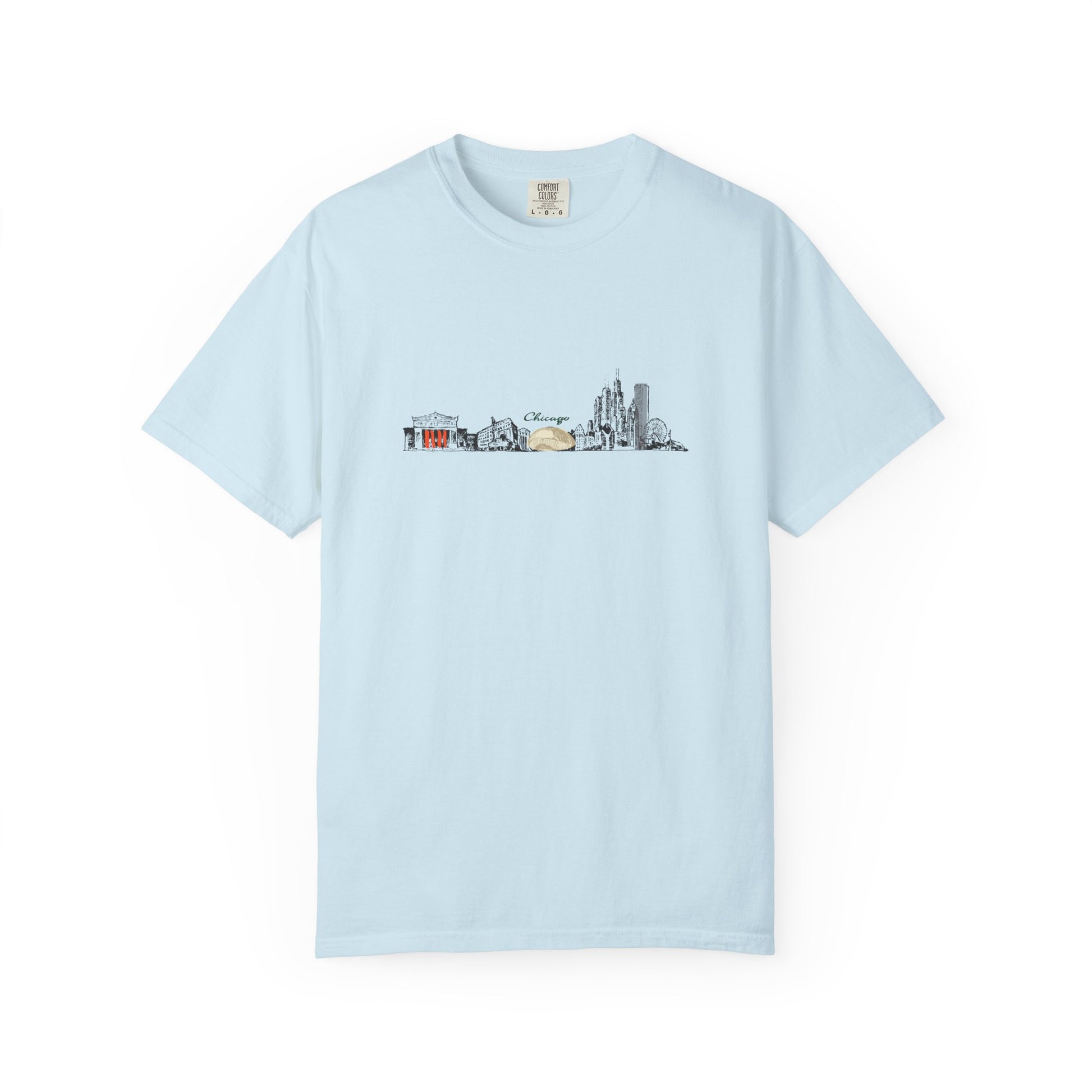 City Skyline T-Shirt — Minimal Watercolor Landmarks Tee