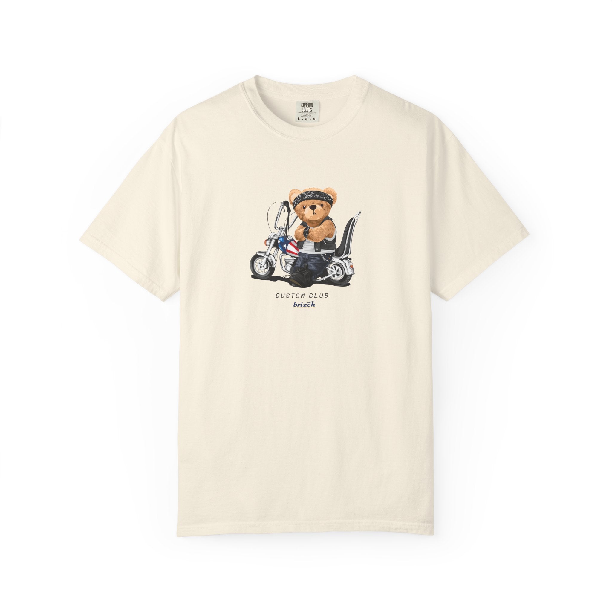 Teddy Bear on Scooter T-Shirt — Cute Vintage Scooter Graphic Tee Lifestyle