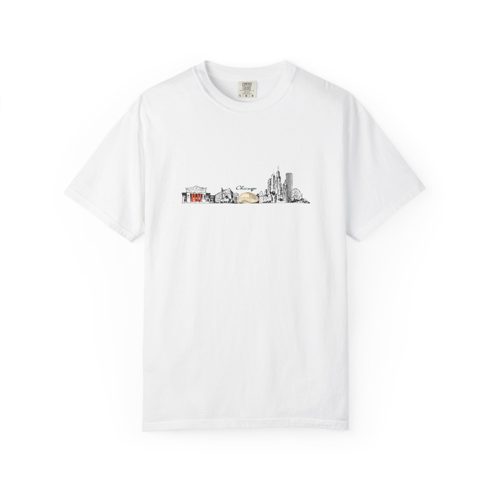 City Skyline T-Shirt — Minimal Watercolor Landmarks Tee