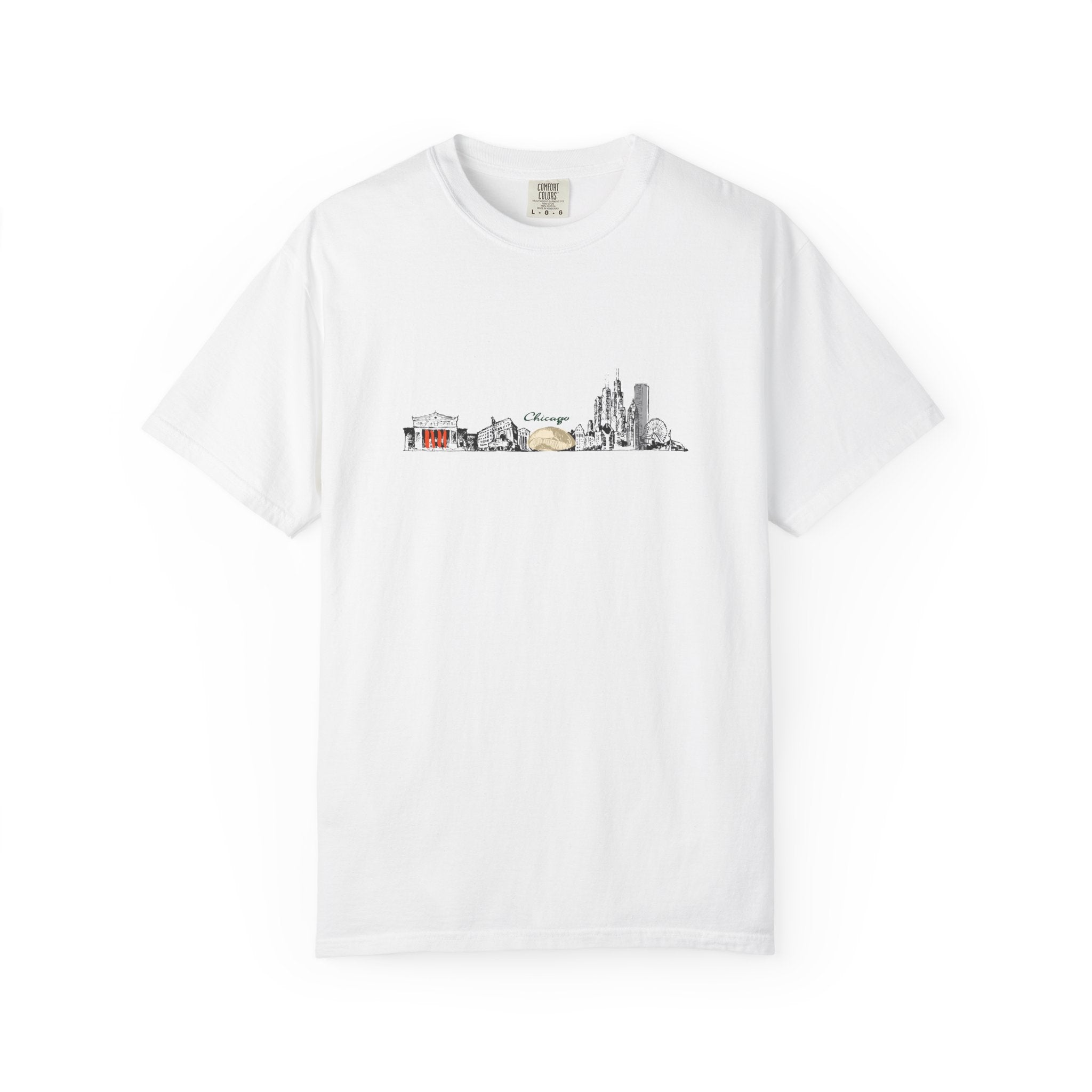 City Skyline T-Shirt — Minimal Watercolor Landmarks Tee