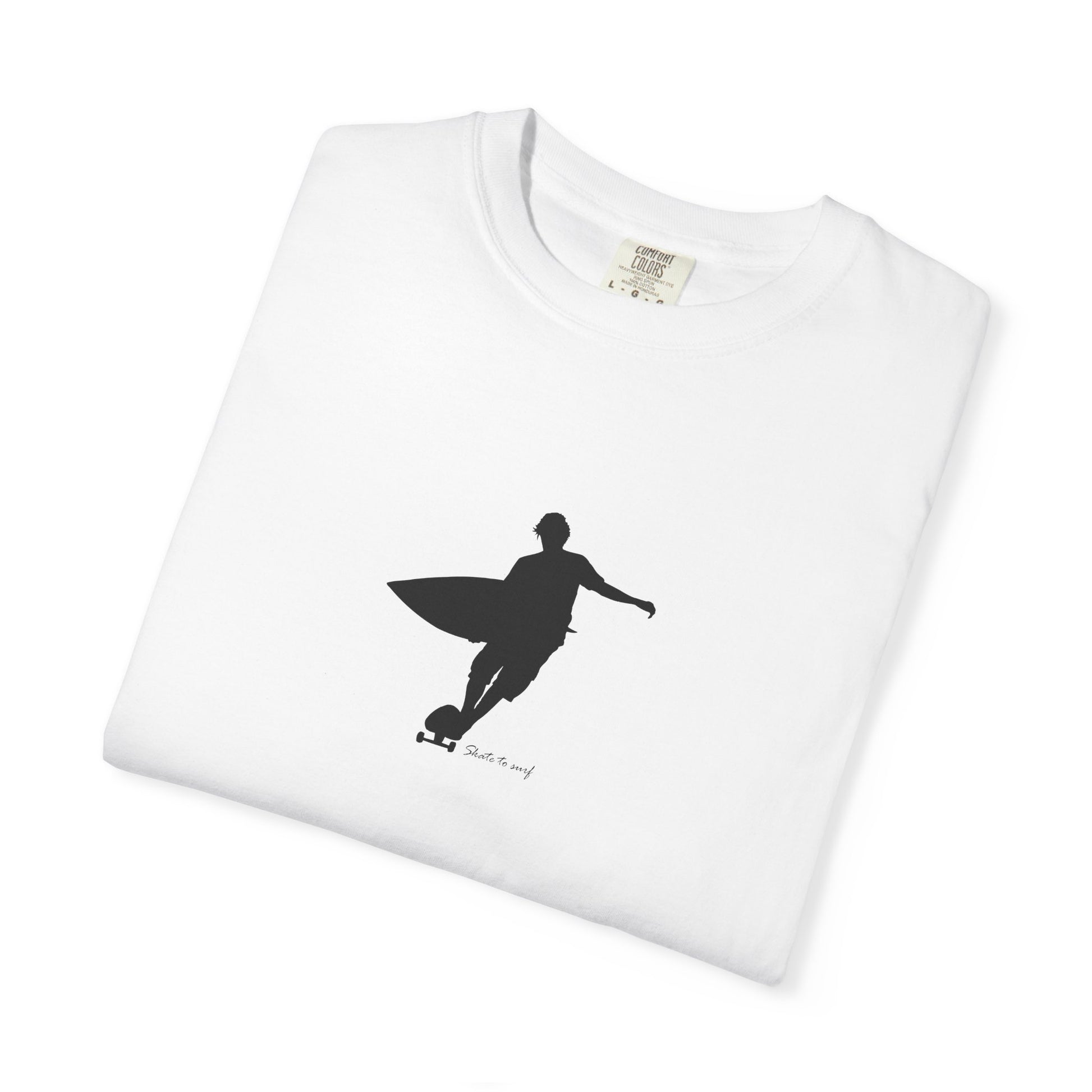 Surfer Graphic T-Shirt – Minimal Surfboard Silhouette Tee