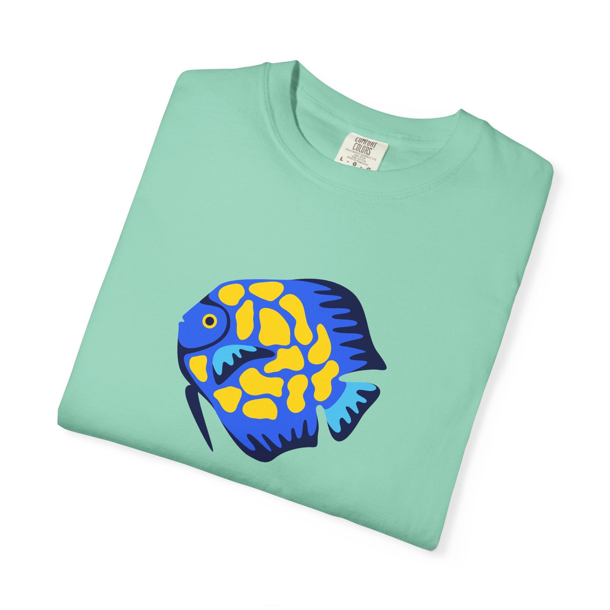 T-Shirt — Tropical Blue Yellow Angelfish Graphic Tee