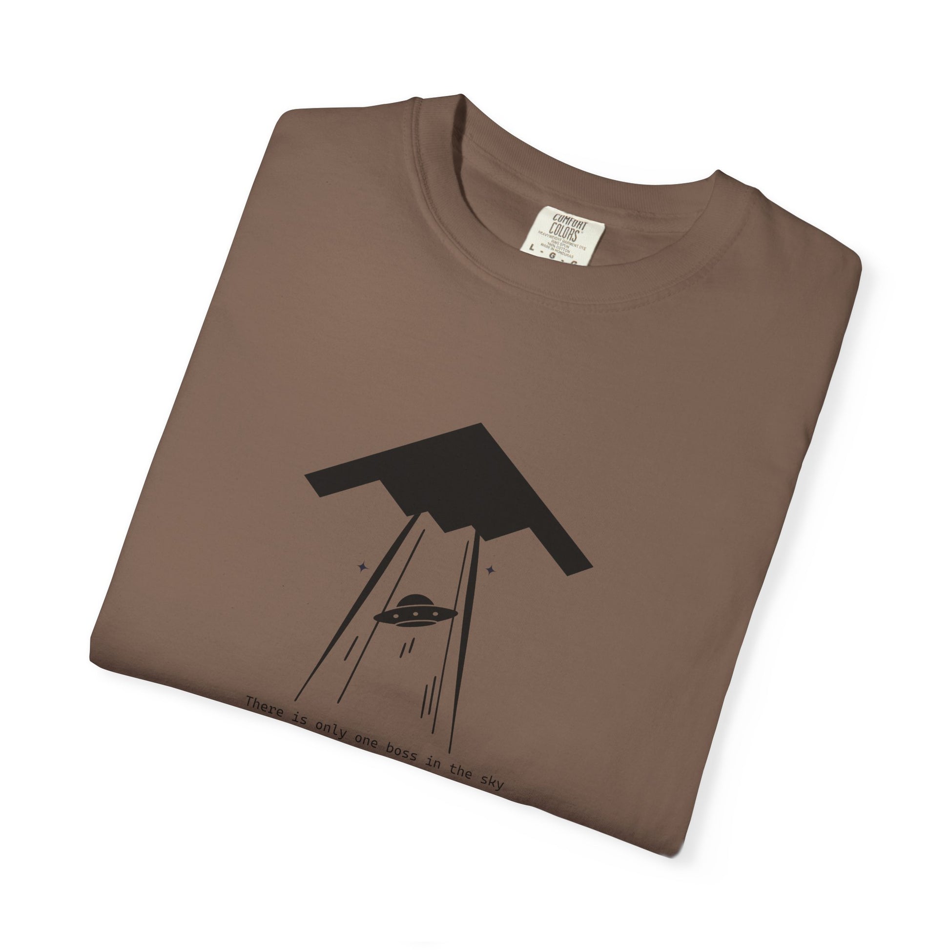 T-Shirt — Minimal UFO Abduction Illustration ("Take Me With You")