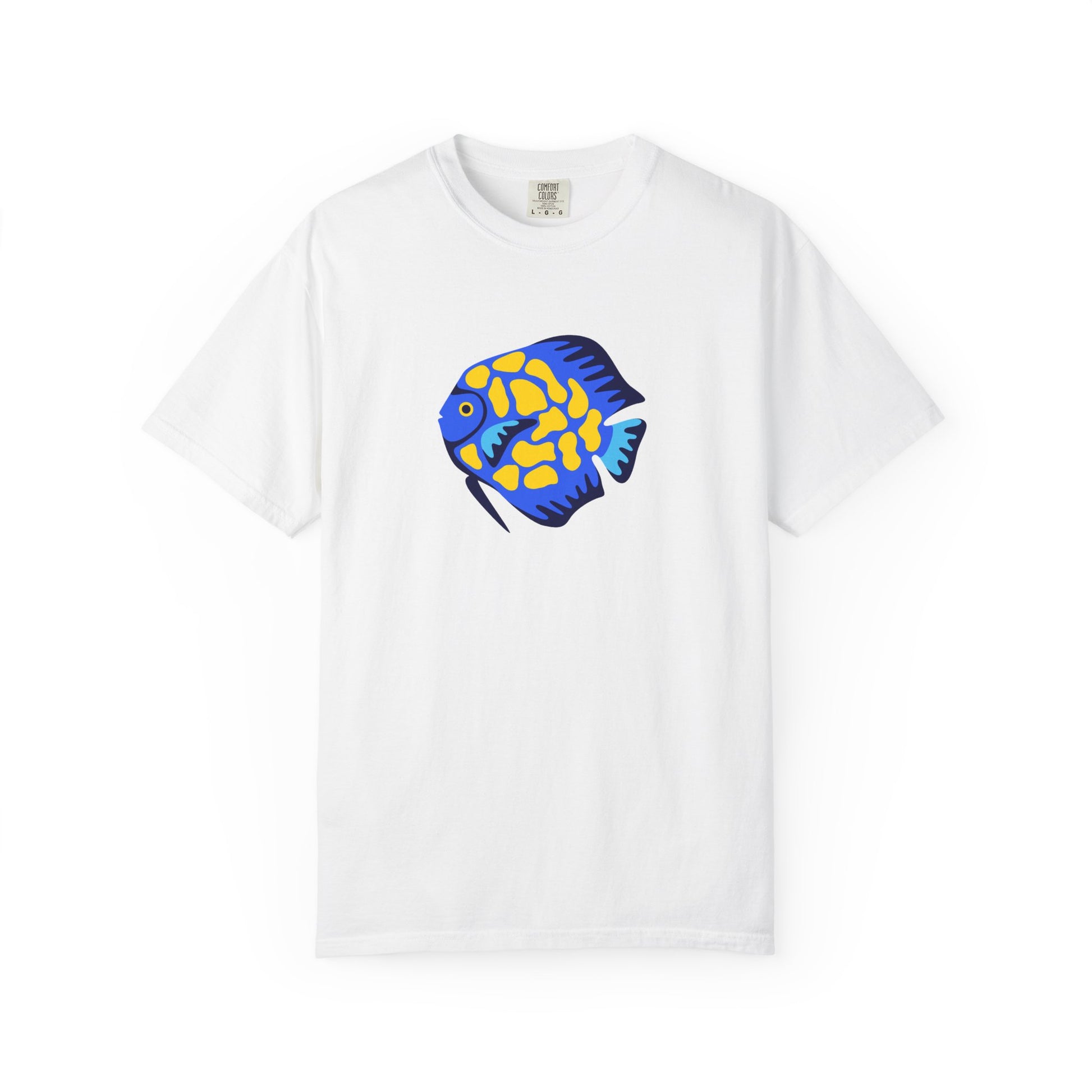 T-Shirt — Tropical Blue Yellow Angelfish Graphic Tee