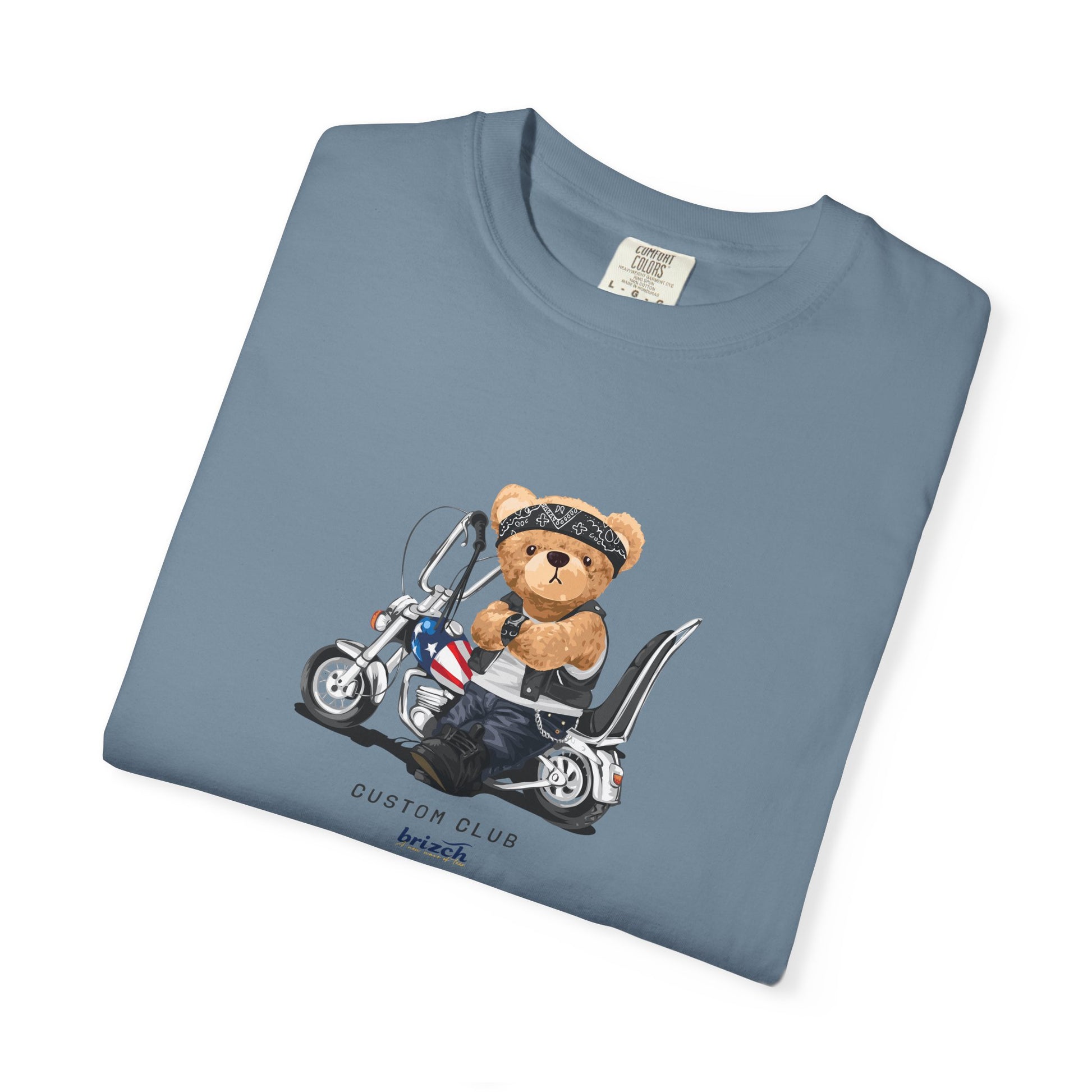 Teddy Bear on Scooter T-Shirt — Cute Vintage Scooter Graphic Tee Lifestyle