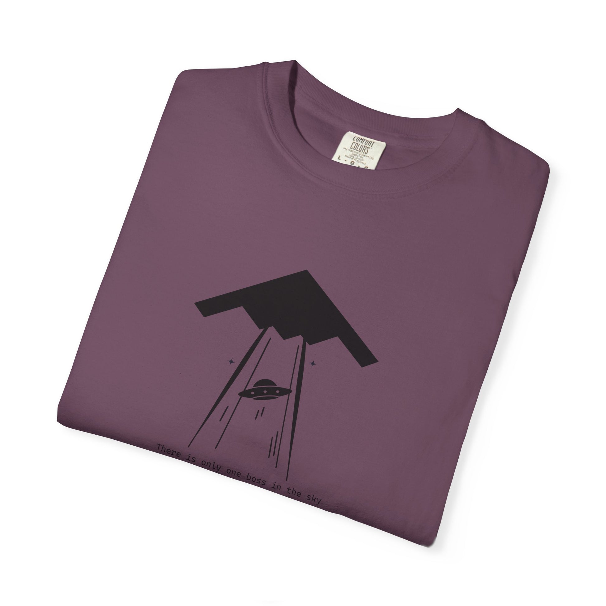 T-Shirt — Minimal UFO Abduction Illustration ("Take Me With You")