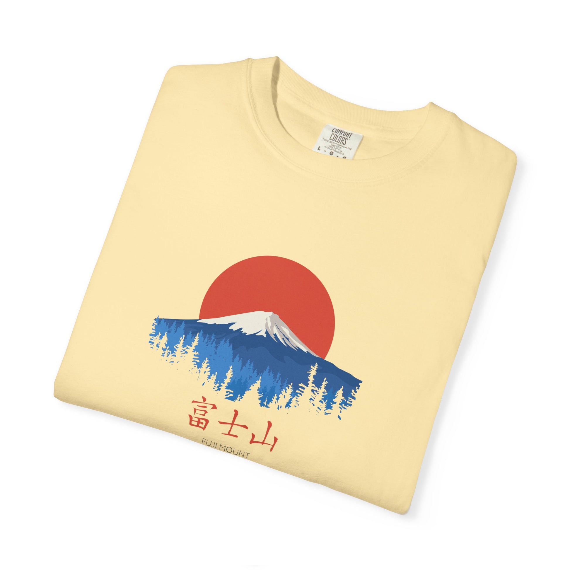 T-Shirt | Mount Fuji Sunrise Graphic Tee — Japanese Kanji Nature Design world