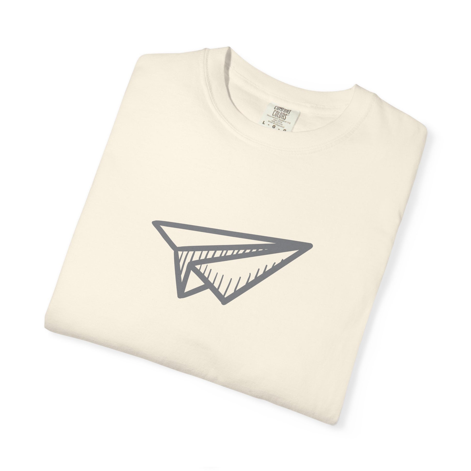 Paper Airplane Graphic T-Shirt — Minimalist Travel & Adventure Tee