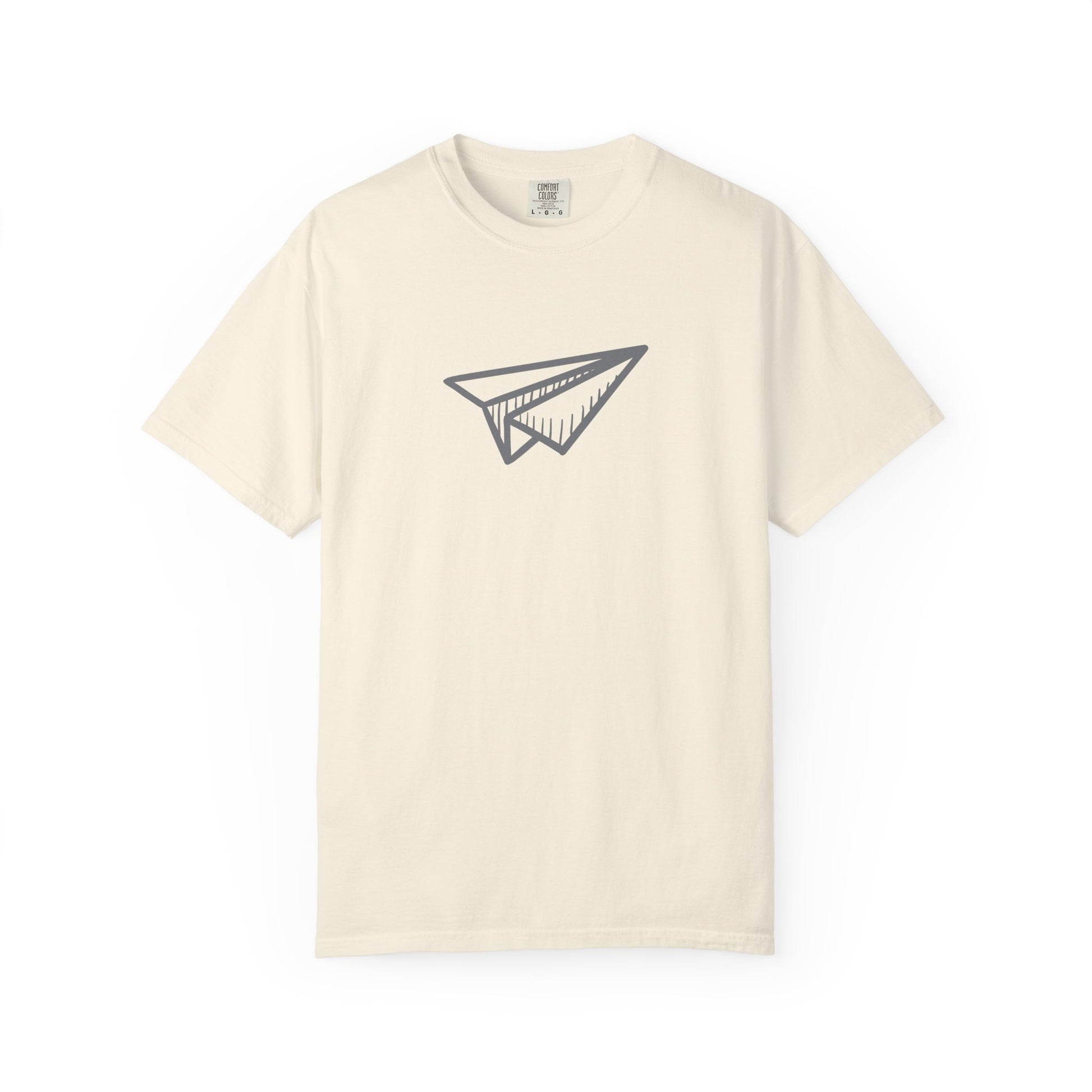Paper Airplane Graphic T-Shirt — Minimalist Travel & Adventure Tee