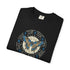 Black t-shirt with USA logo on a white background
