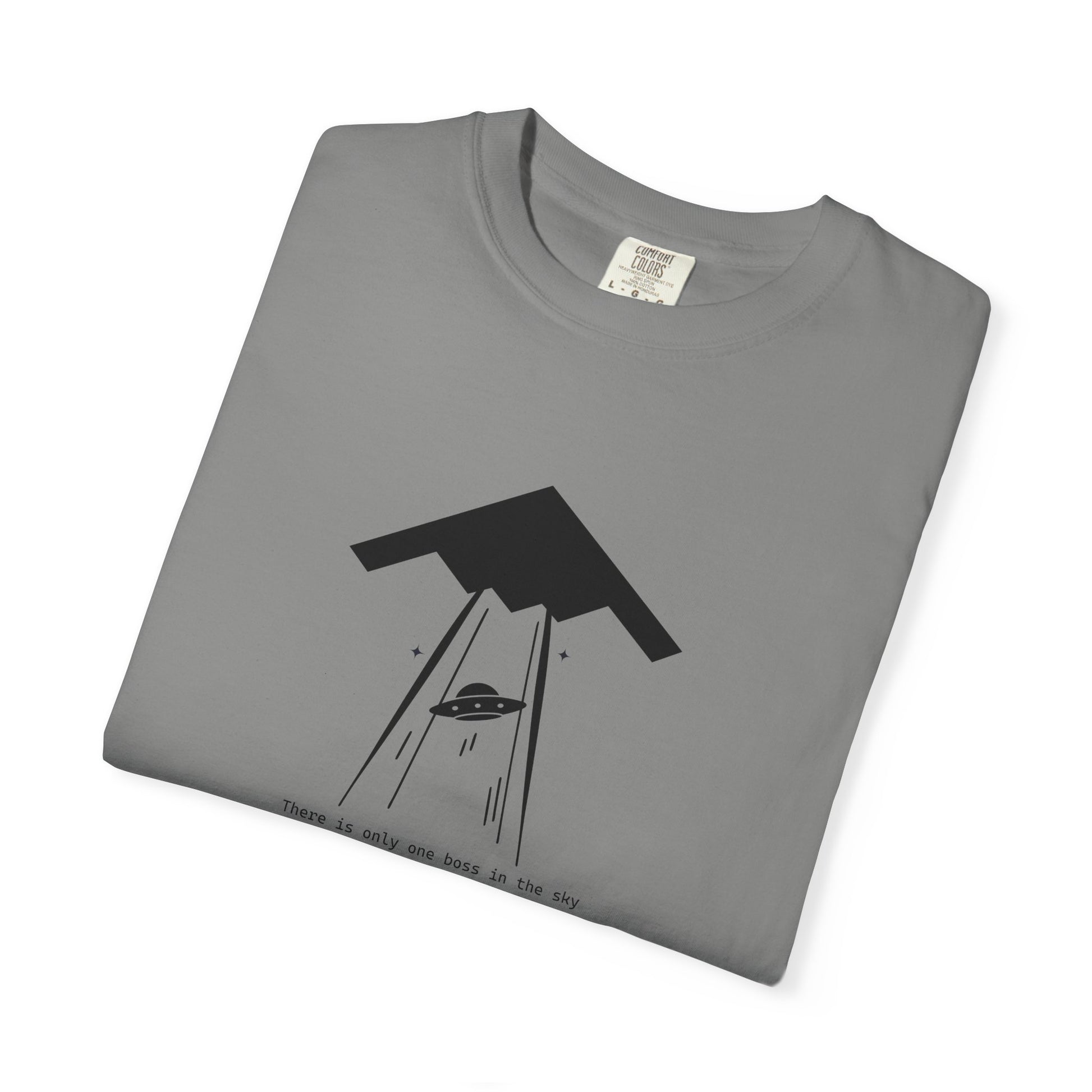 T-Shirt — Minimal UFO Abduction Illustration ("Take Me With You")