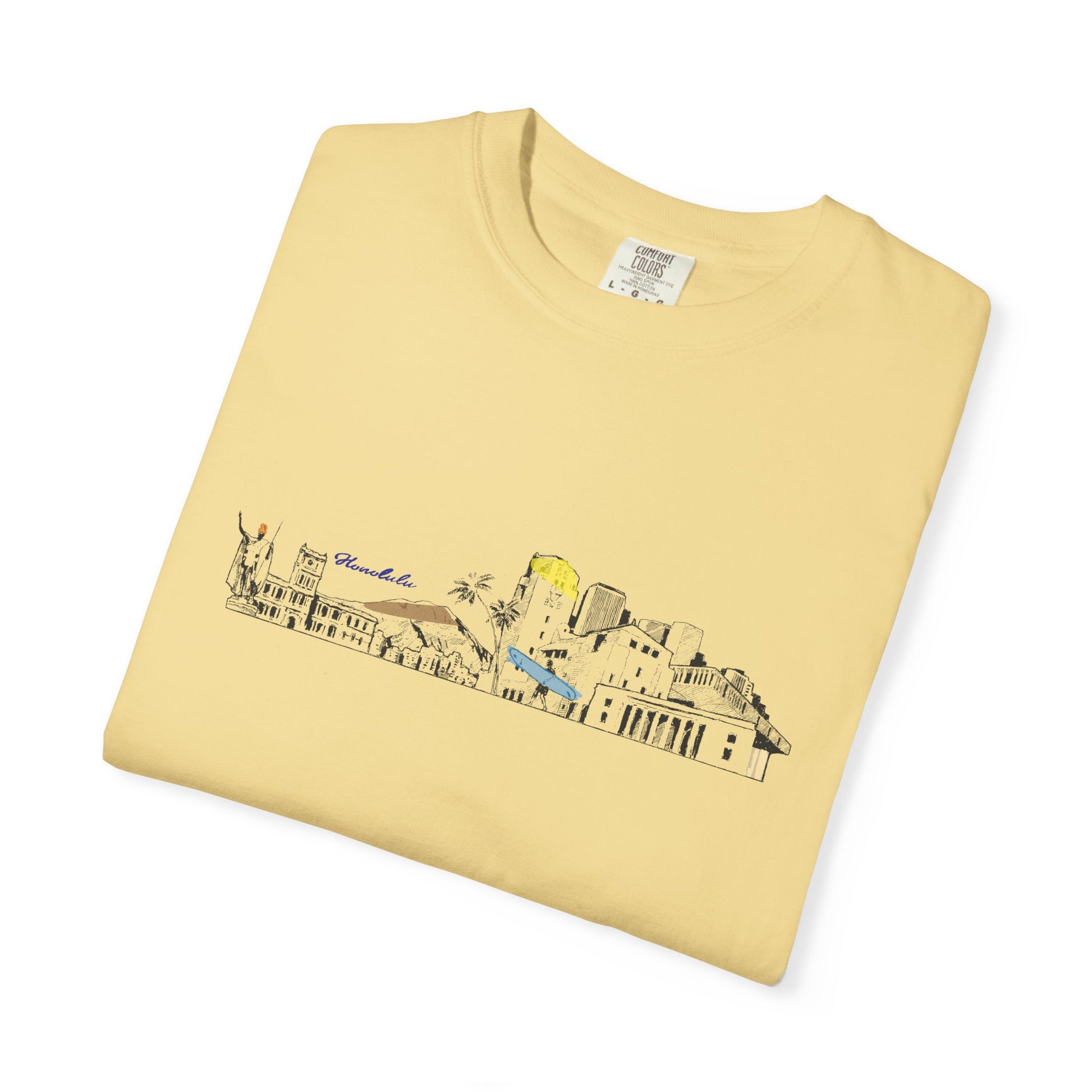 City Skyline T-Shirt — Minimal Hand-Drawn Urban Landscape Tee