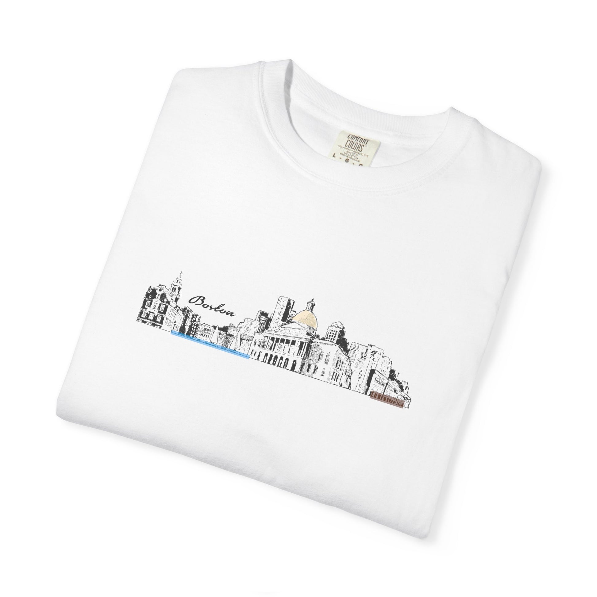 City Skyline Sketch T-Shirt — Minimalist Urban Panorama Tee