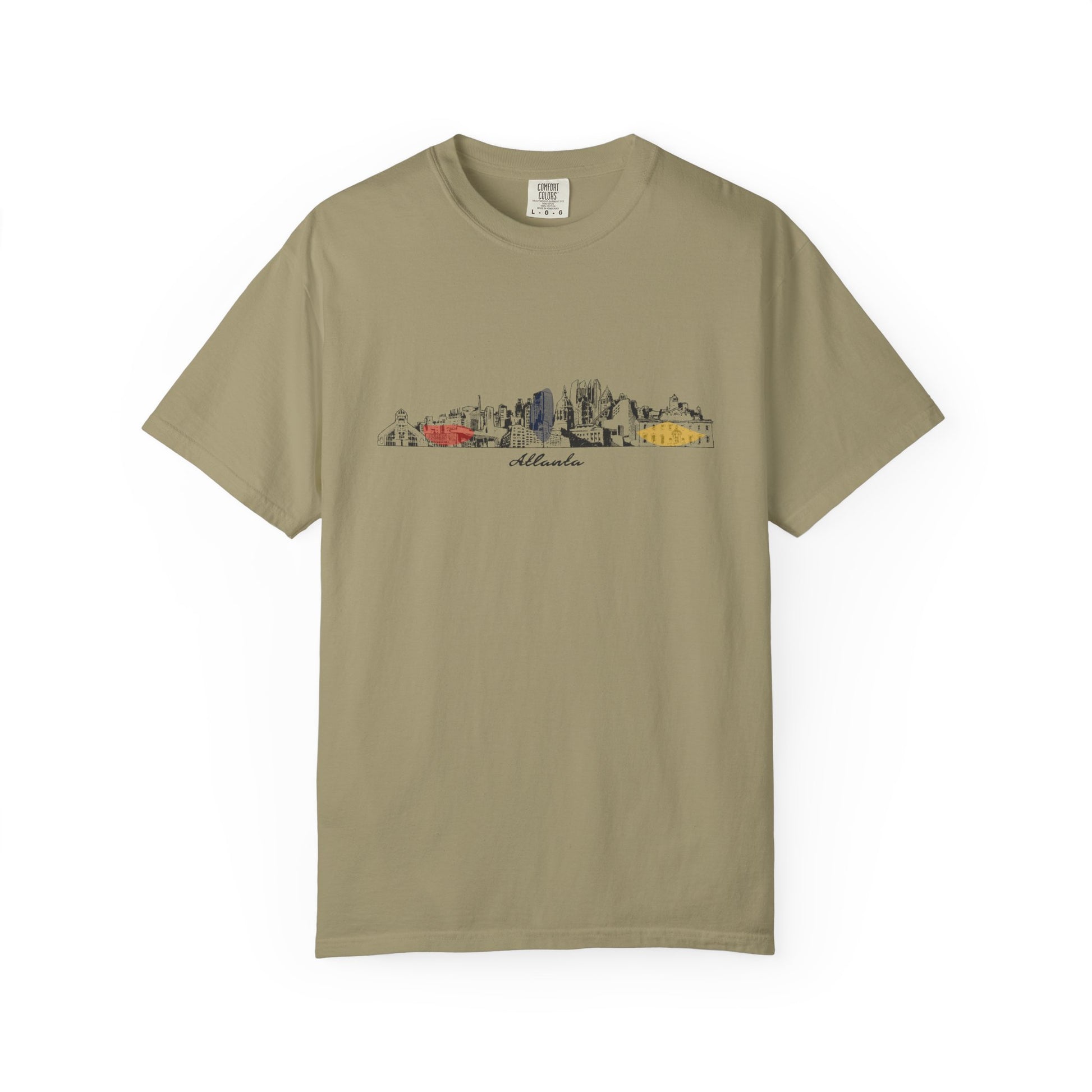 Atlanta Skyline T-Shirt — Minimal Watercolor Cityscape Tee