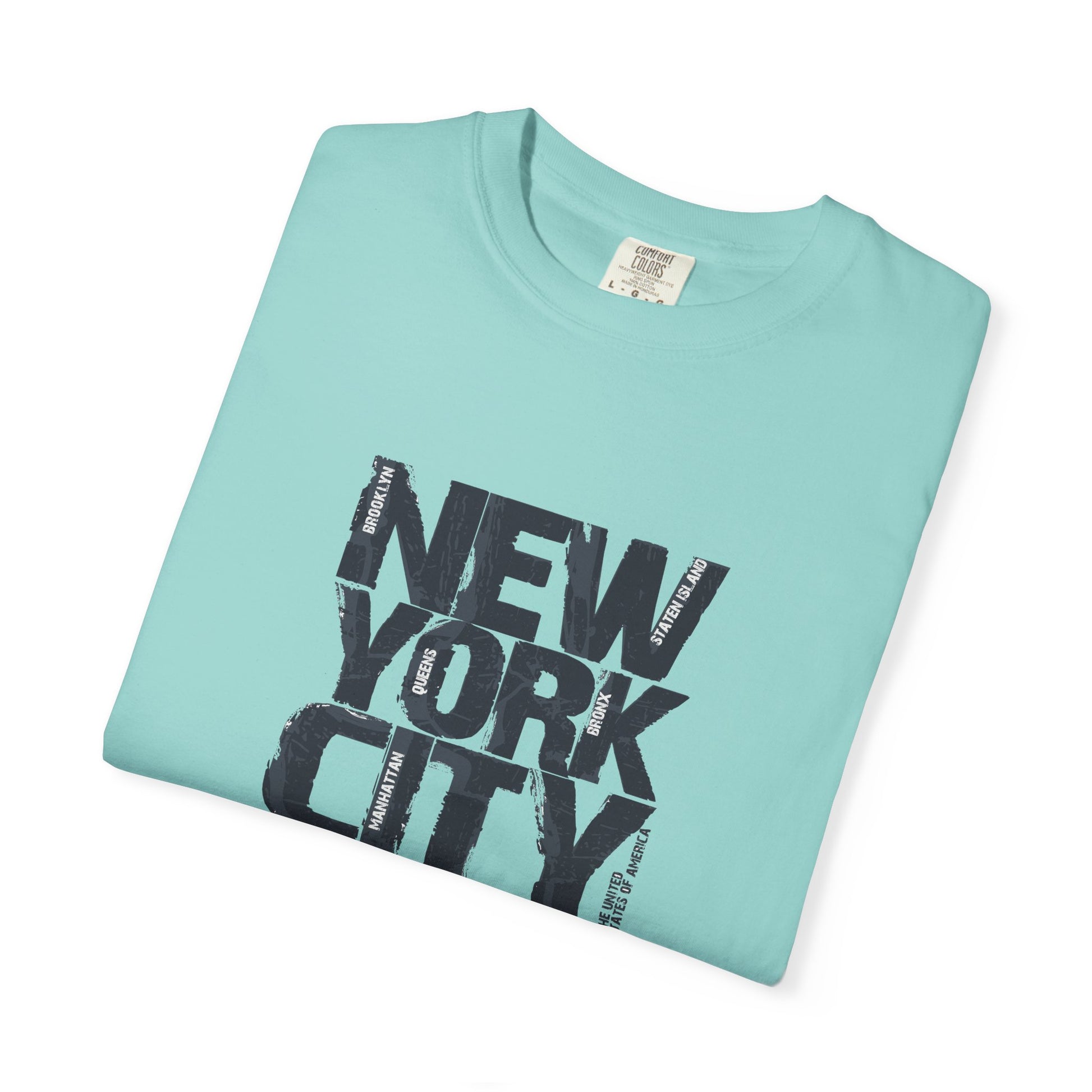 New York City Block Print T-Shirt — Vintage Urban Graphic Tee