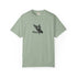 sage green surfer silhouette surf graphic tee