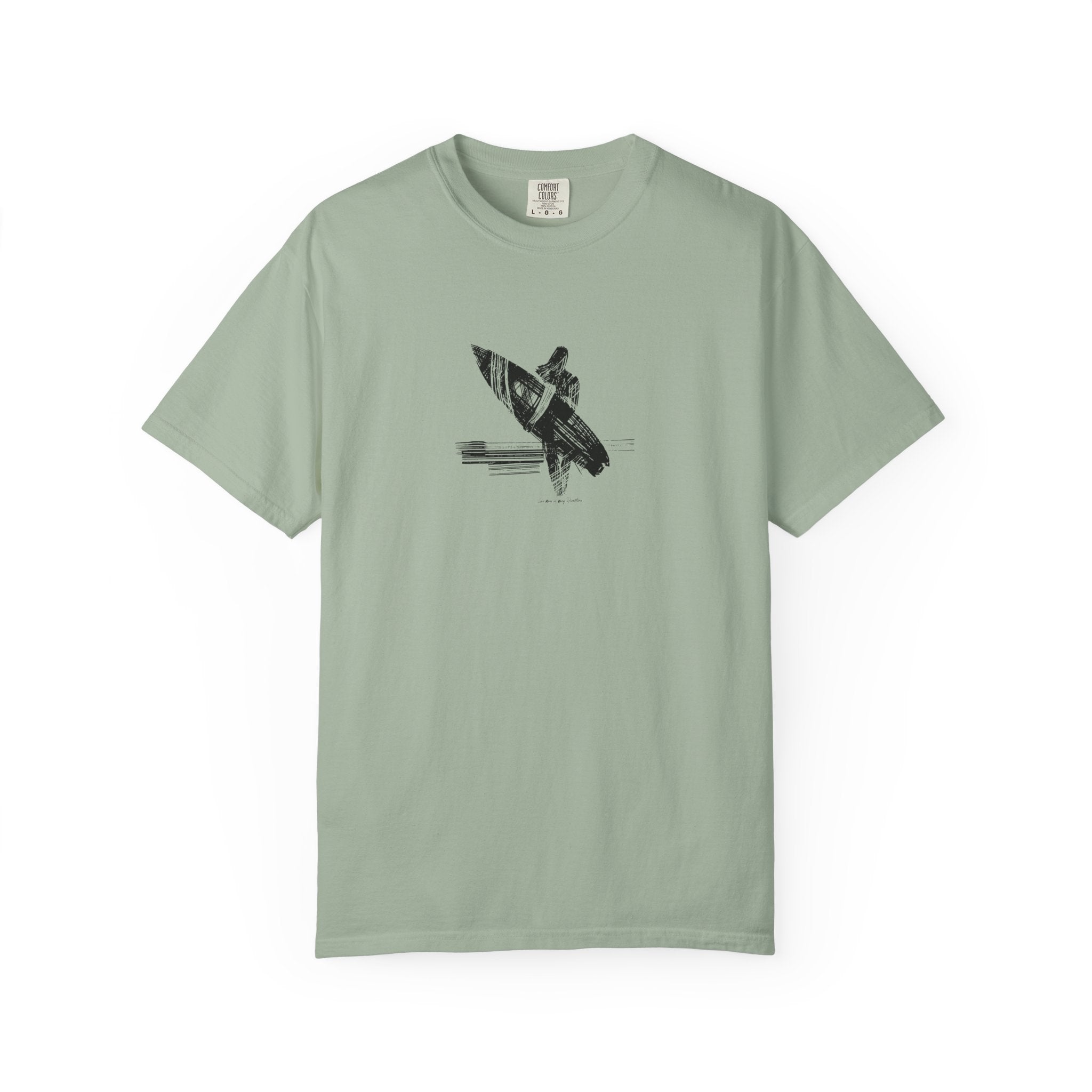 Surfer Silhouette T-Shirt — Vintage Surfboard Graphic Tee