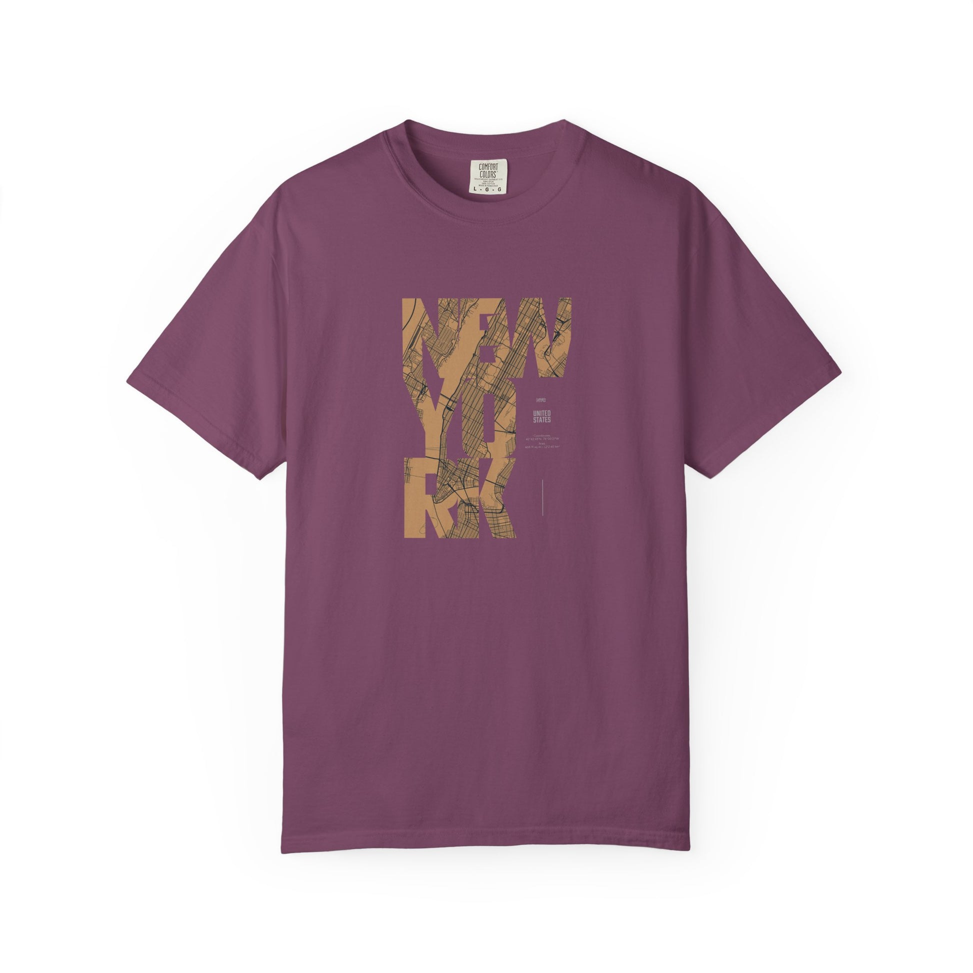 New York Woodgrain T-Shirt — Urban City Typography Tee