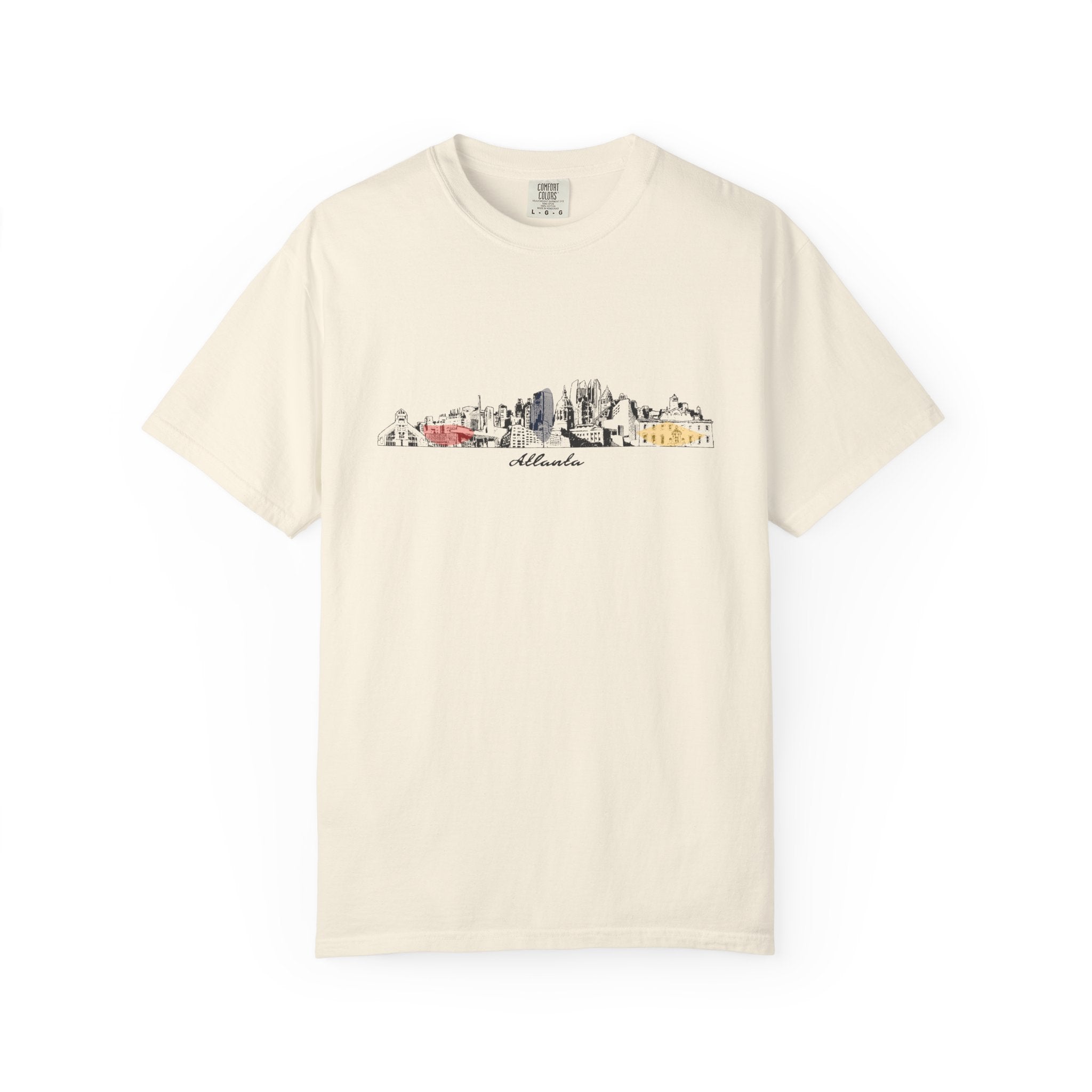 Atlanta Skyline T-Shirt — Minimal Watercolor Cityscape Tee