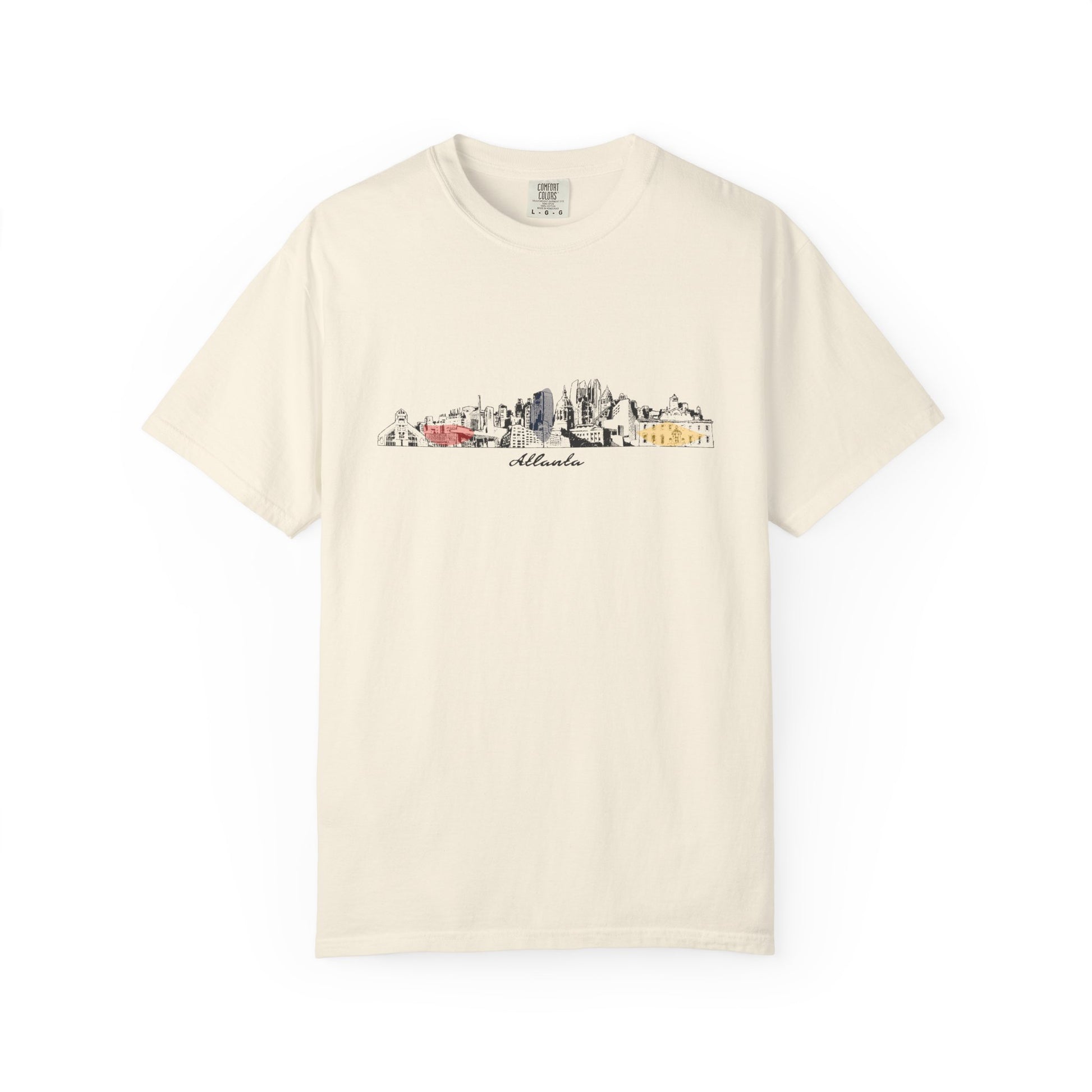 Atlanta Skyline T-Shirt — Minimal Watercolor Cityscape Tee