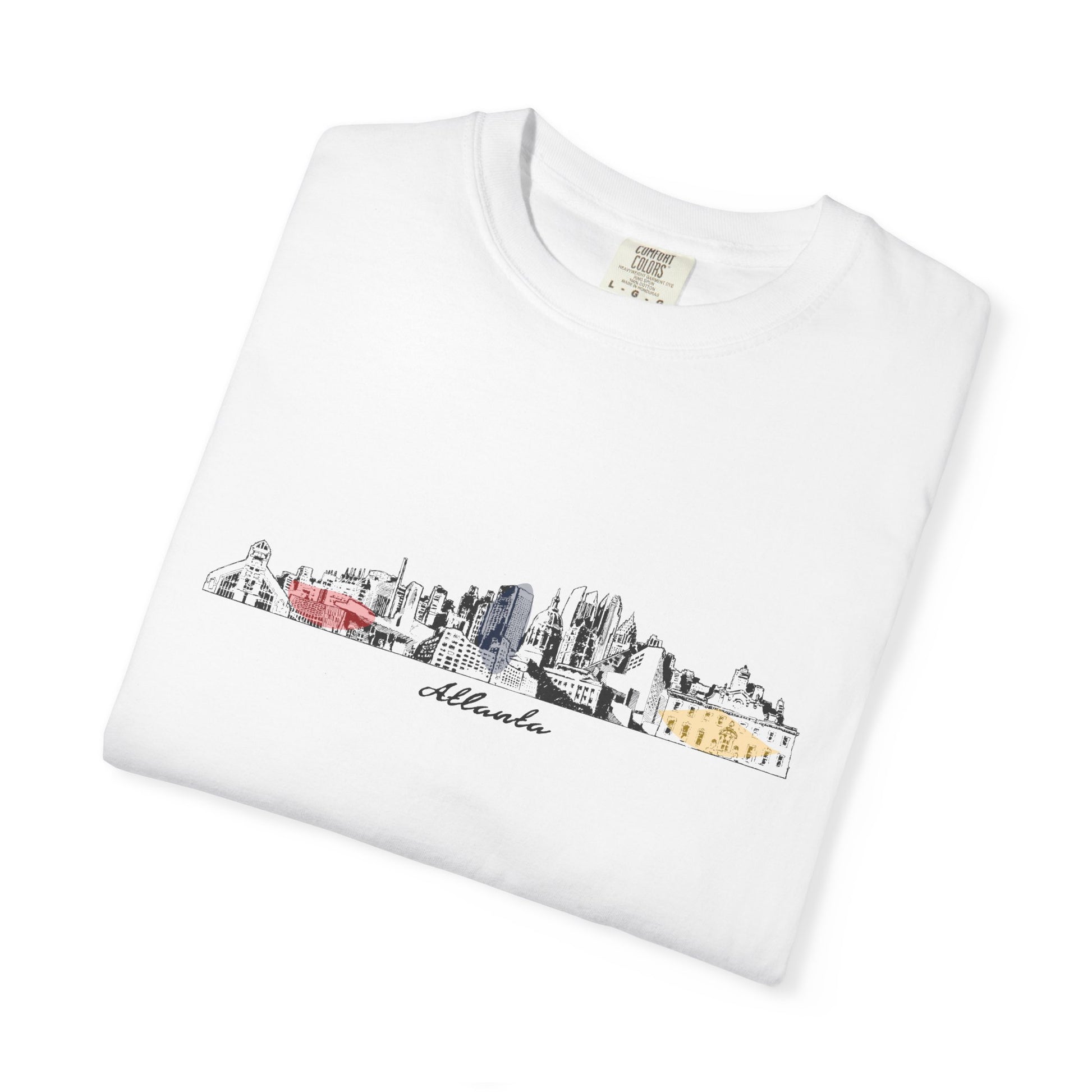 Atlanta Skyline T-Shirt — Minimal Watercolor Cityscape Tee
