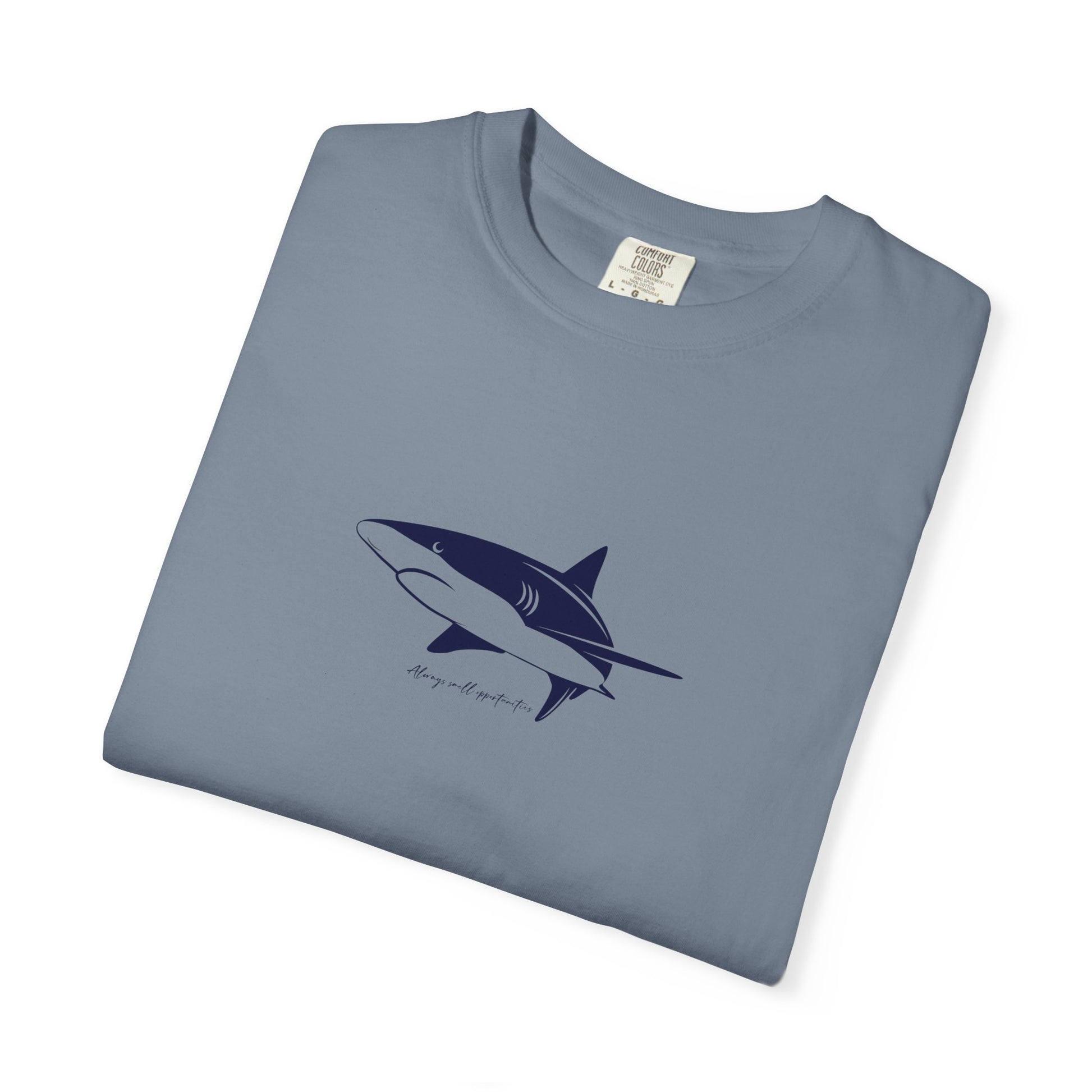 Shark Outline Tee — Minimalist Surf & Ocean Graphic T-Shirt