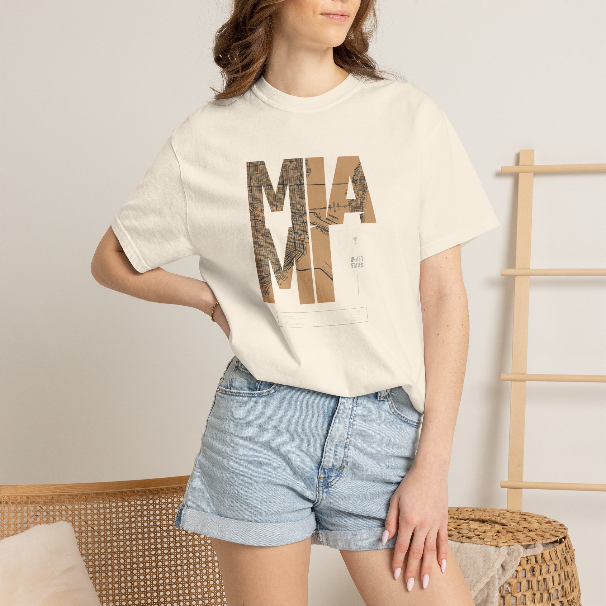 MIA Miami Palm Tree Graphic T-Shirt — Retro Beach Vibes