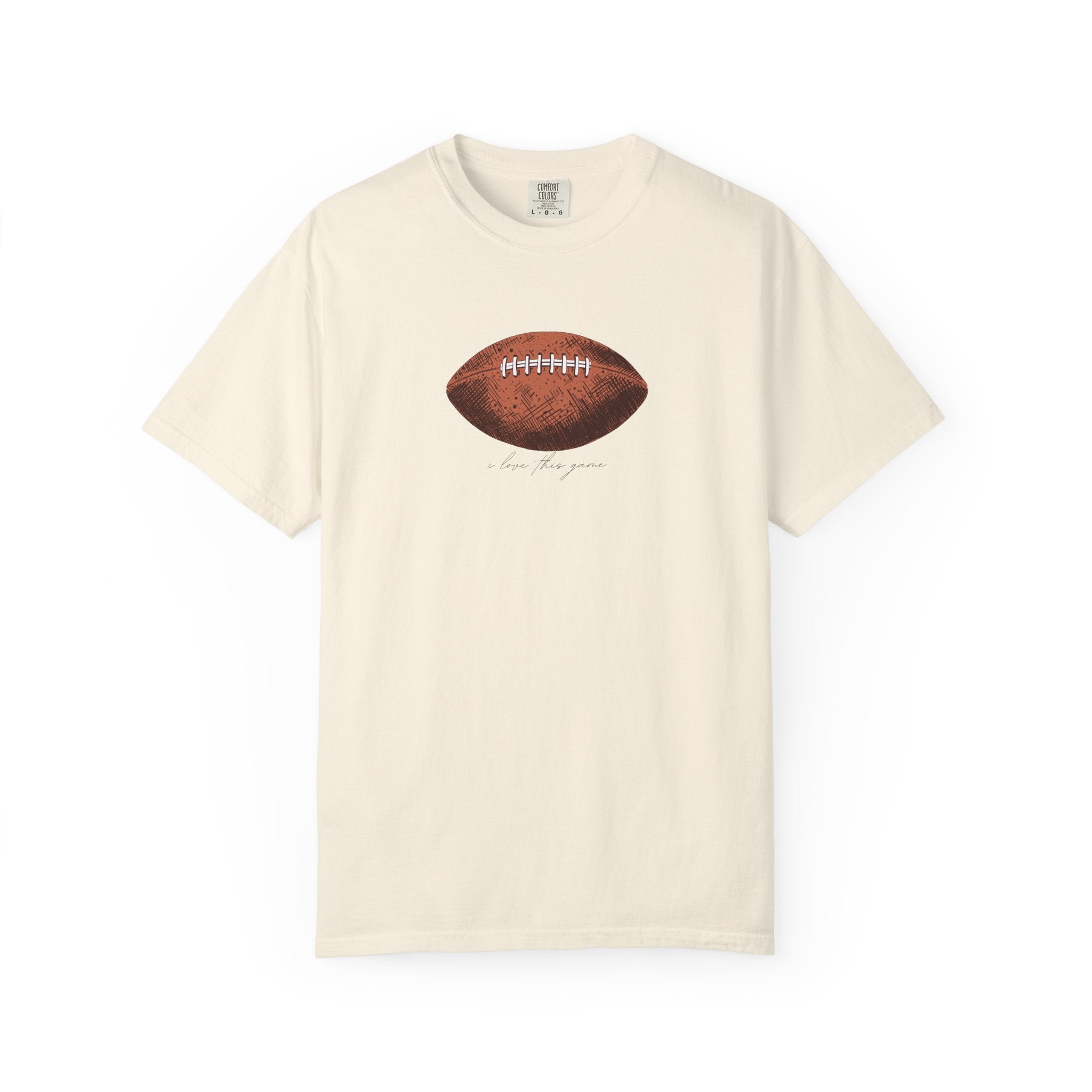 Football Graphic T-Shirt — Vintage Leather Ball Design