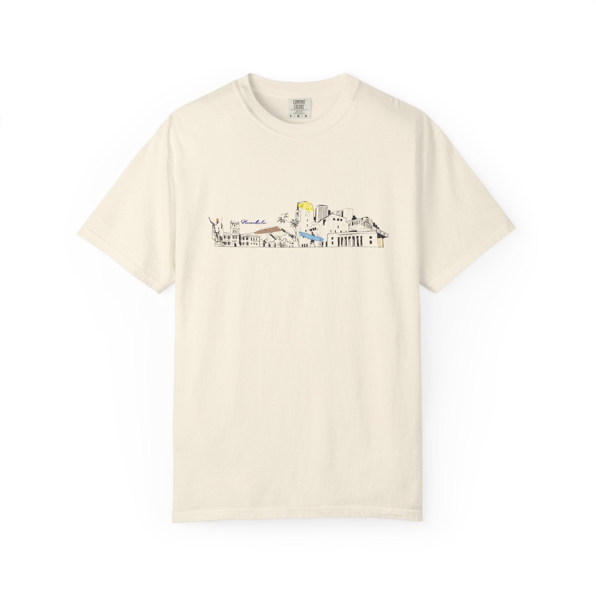 City Skyline T-Shirt — Minimal Hand-Drawn Urban Landscape Tee