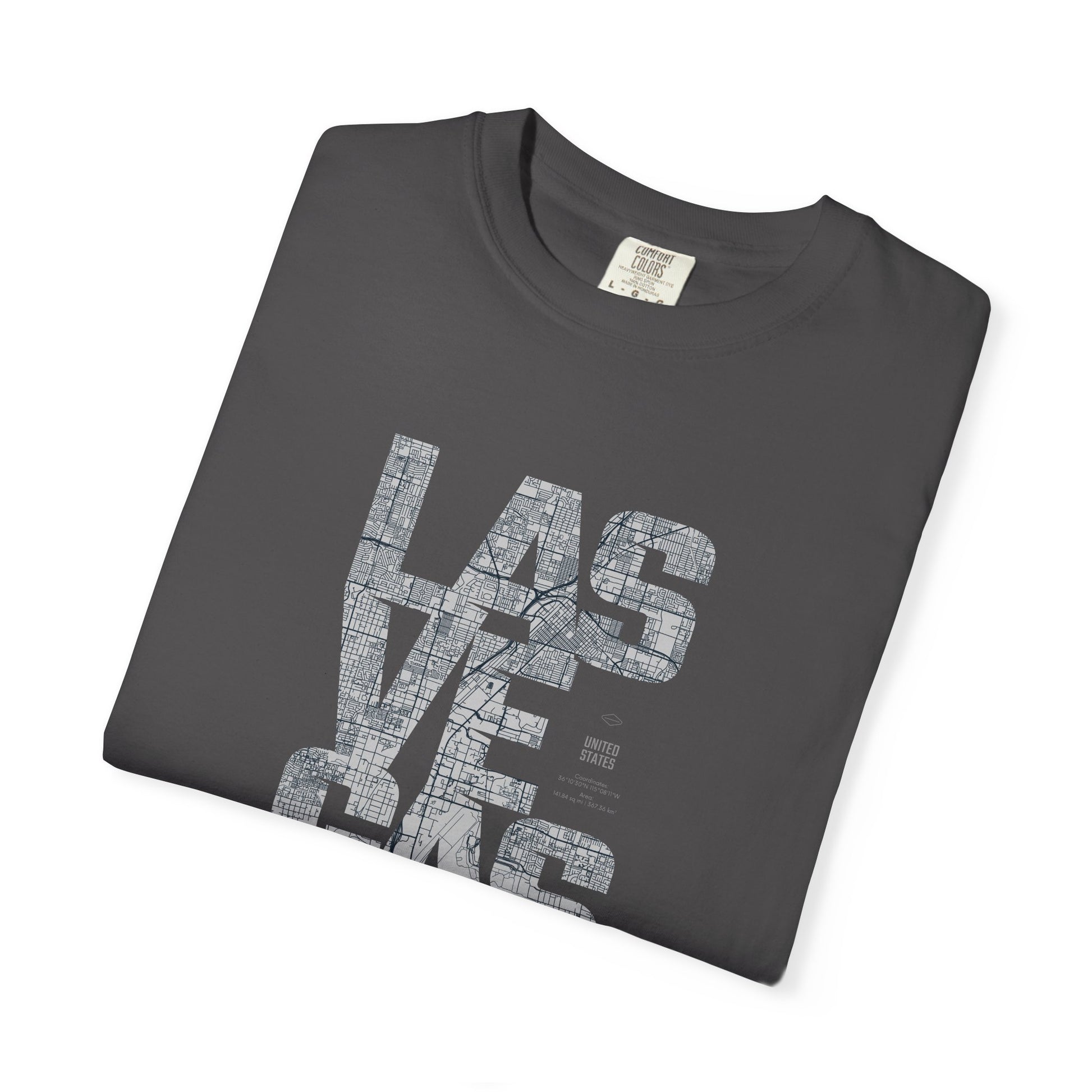 Las Vegas Vintage Block Tee — Retro Cityscape Graphic T-Shirt