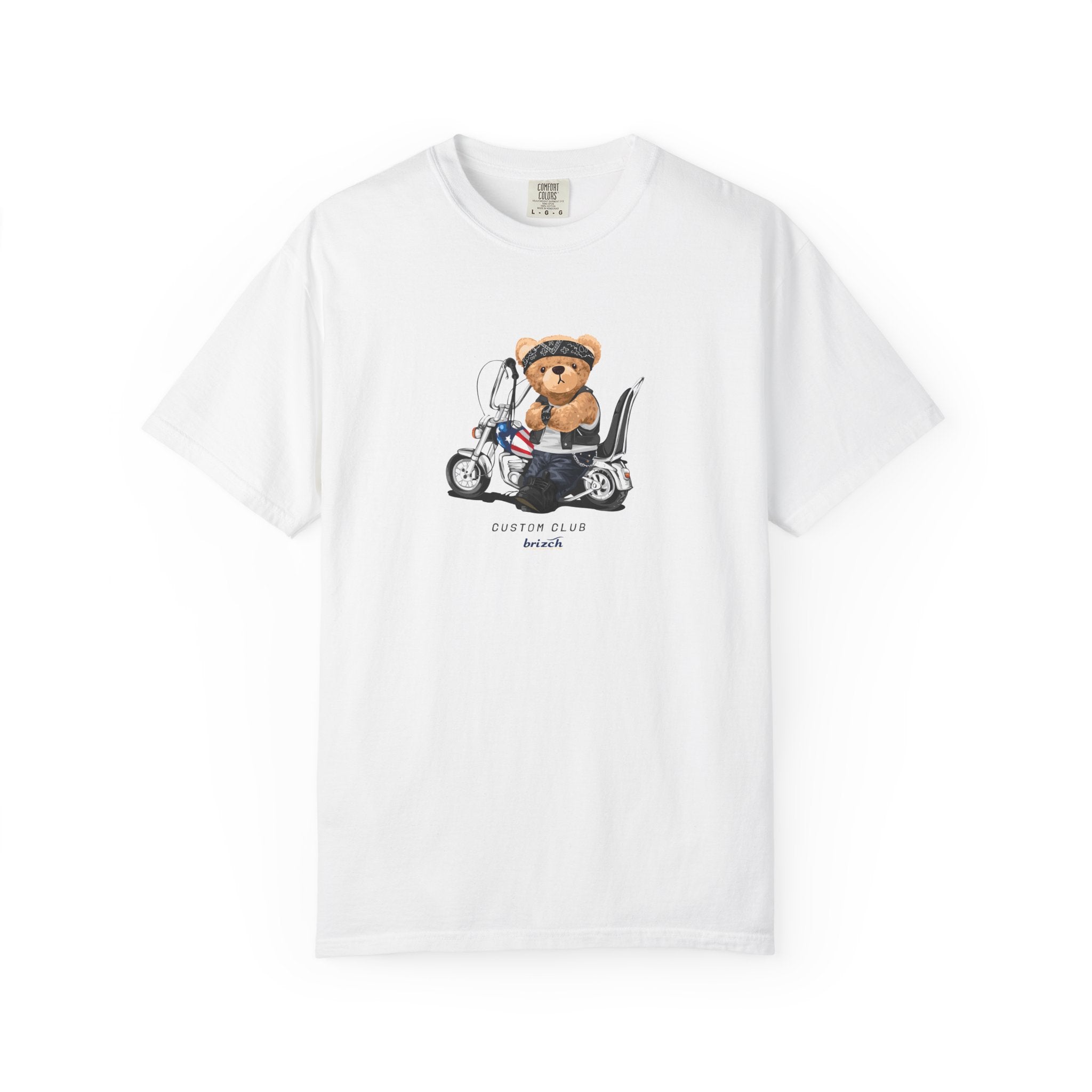 Teddy Bear on Scooter T-Shirt — Cute Vintage Scooter Graphic Tee Lifestyle