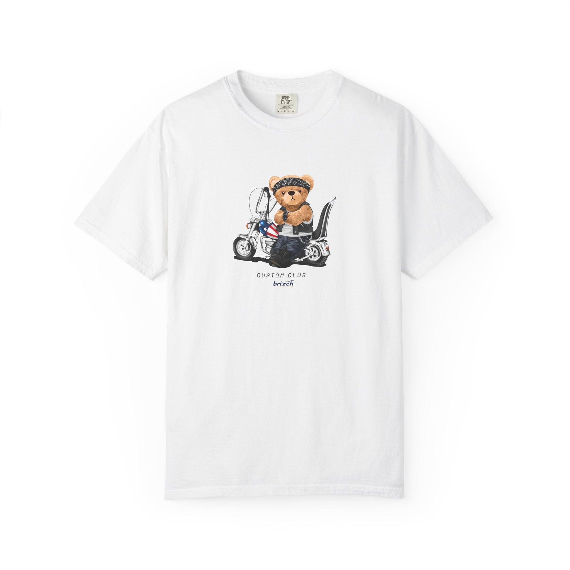 Teddy Bear on Scooter T-Shirt — Cute Vintage Scooter Graphic Tee Lifestyle