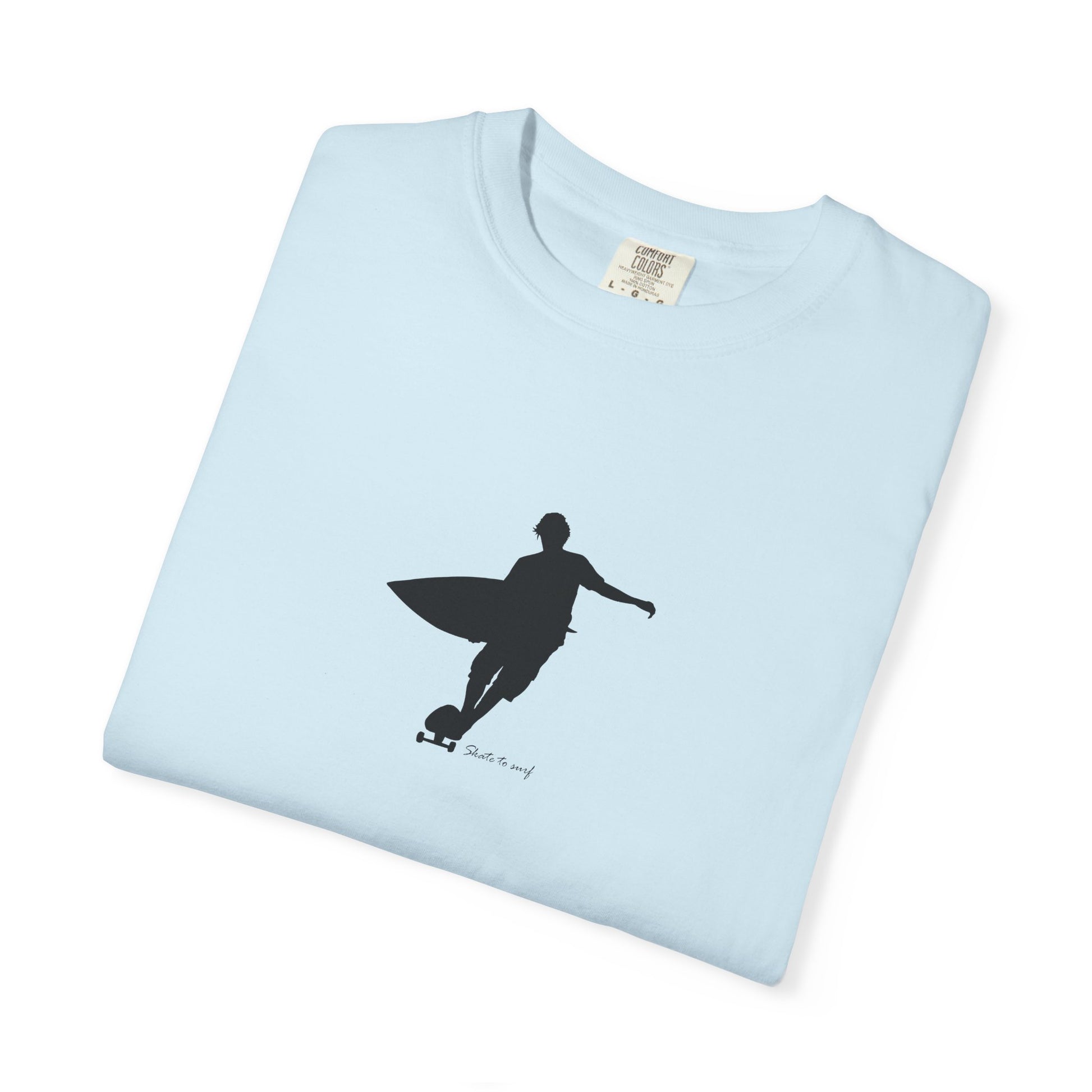 Surfer Graphic T-Shirt – Minimal Surfboard Silhouette Tee