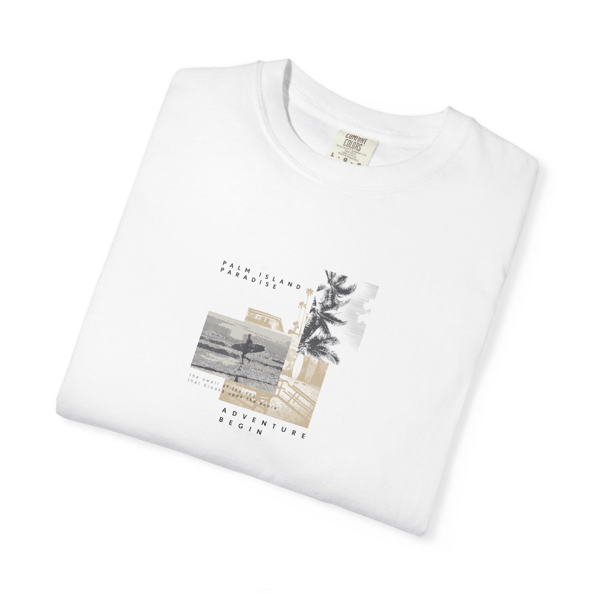 Graphic Tee - Coastal Collage "Take It Easy" Shirt