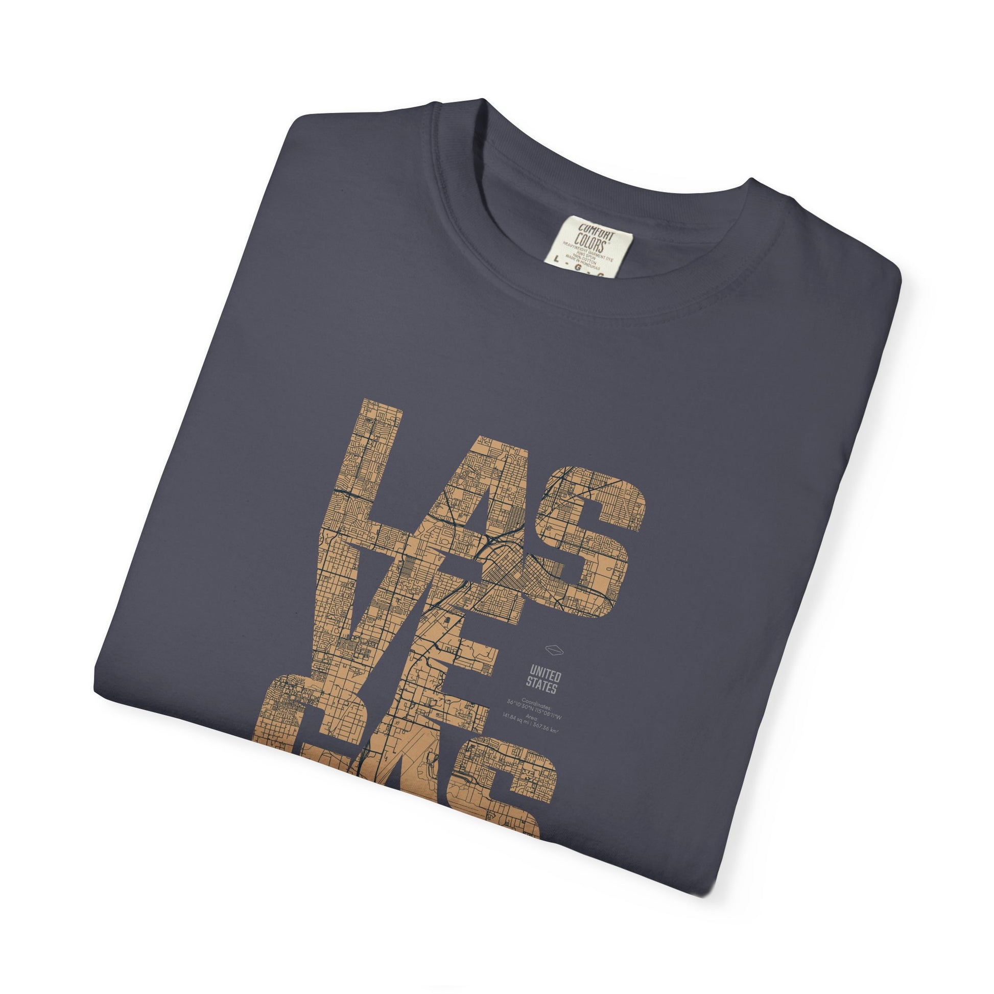 Las Vegas Rustic Text T-Shirt — Vintage Casino Travel Tee