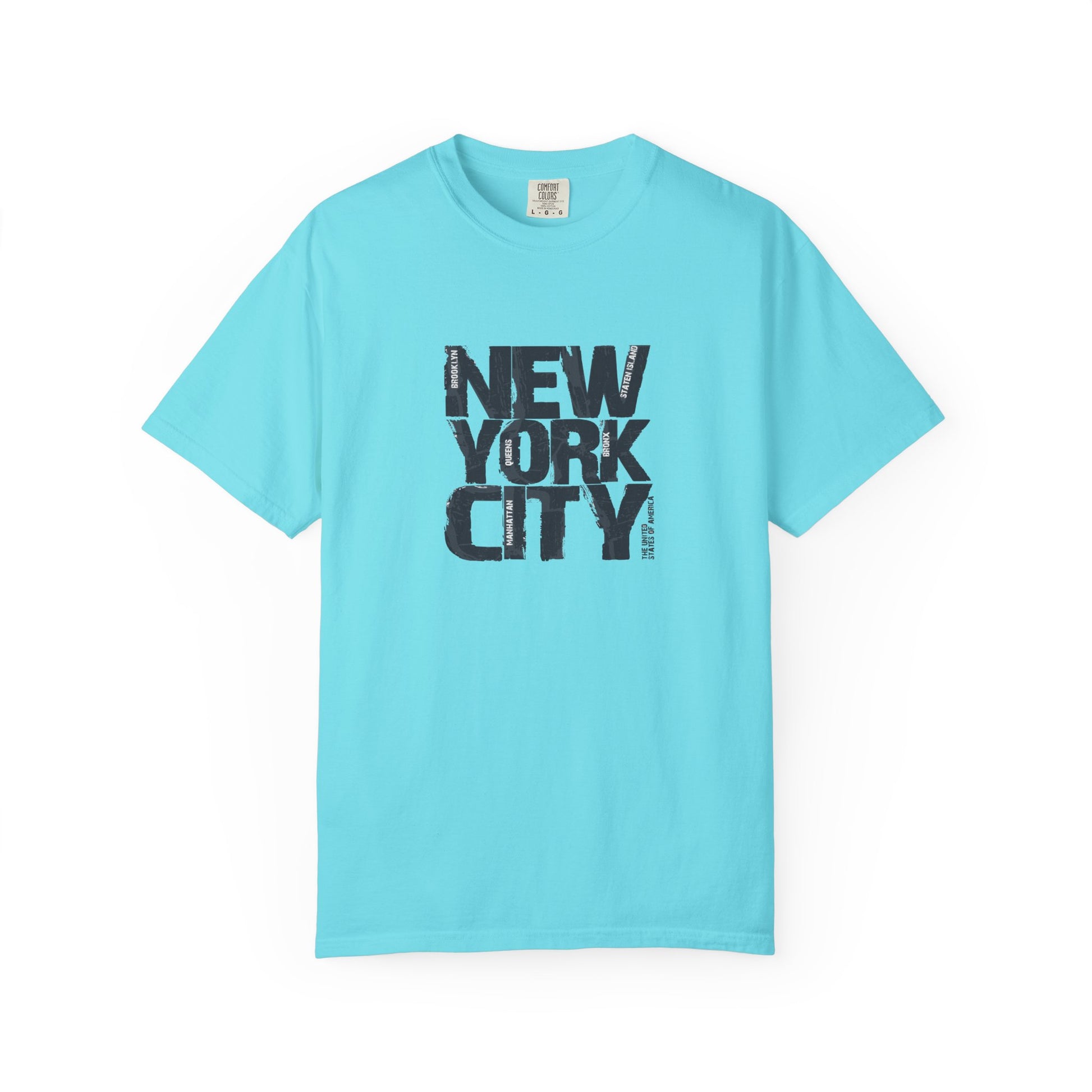 New York City Block Print T-Shirt — Vintage Urban Graphic Tee