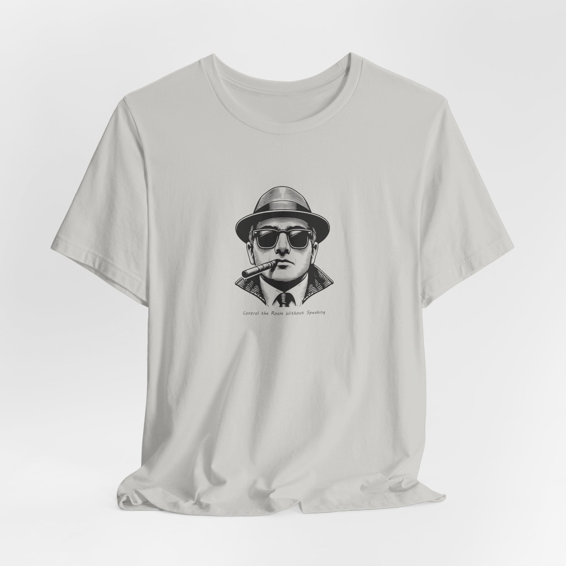 Vintage Mobster Portrait T‑Shirt — Retro Sunglasses & Cigar Graphic Tee