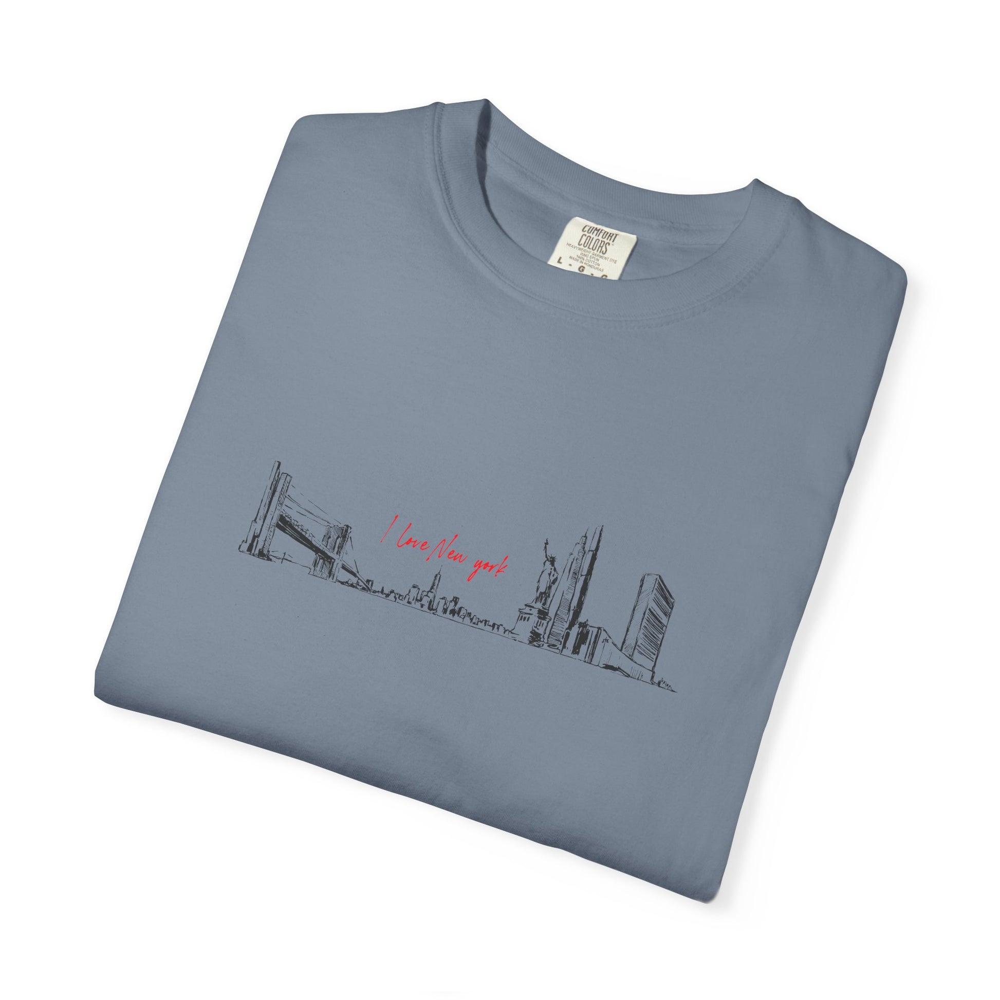 City Skyline Sketch T-Shirt — "wish you were here" Minimal Graphic Tee