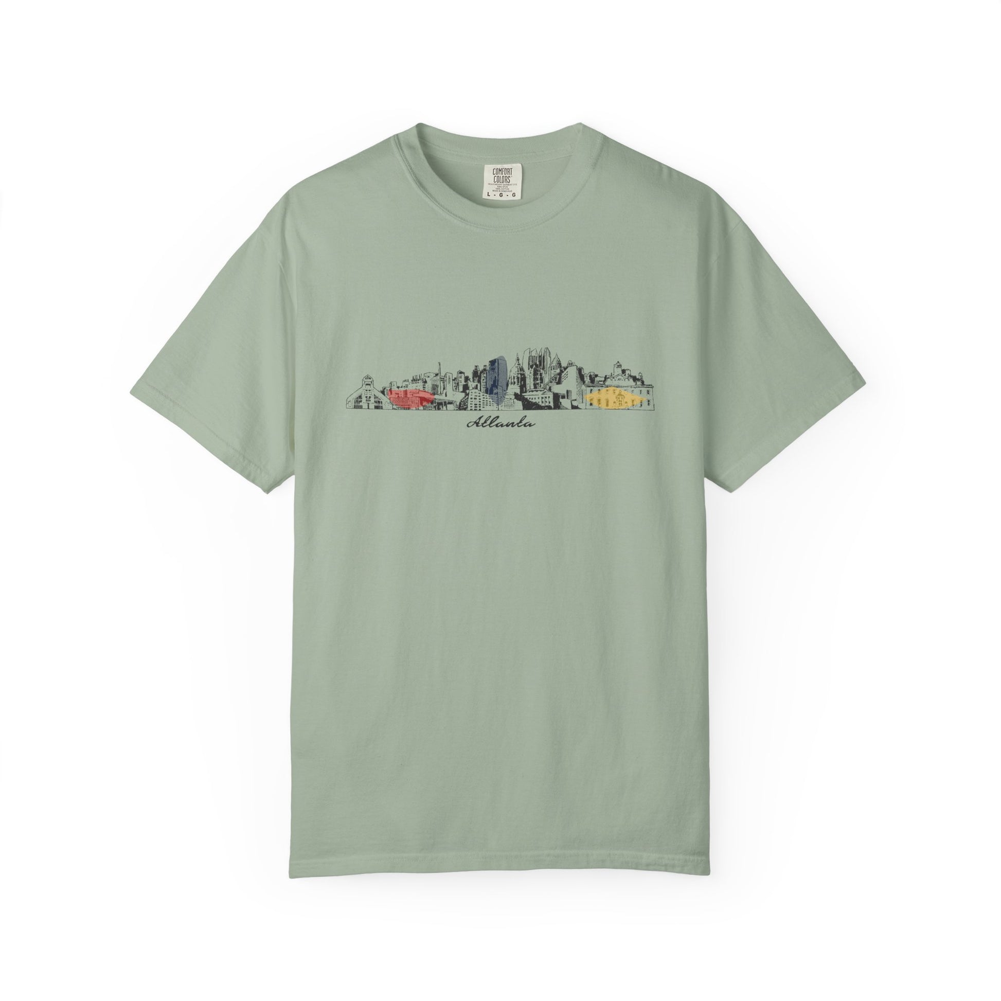 Atlanta Skyline T-Shirt — Minimal Watercolor Cityscape Tee