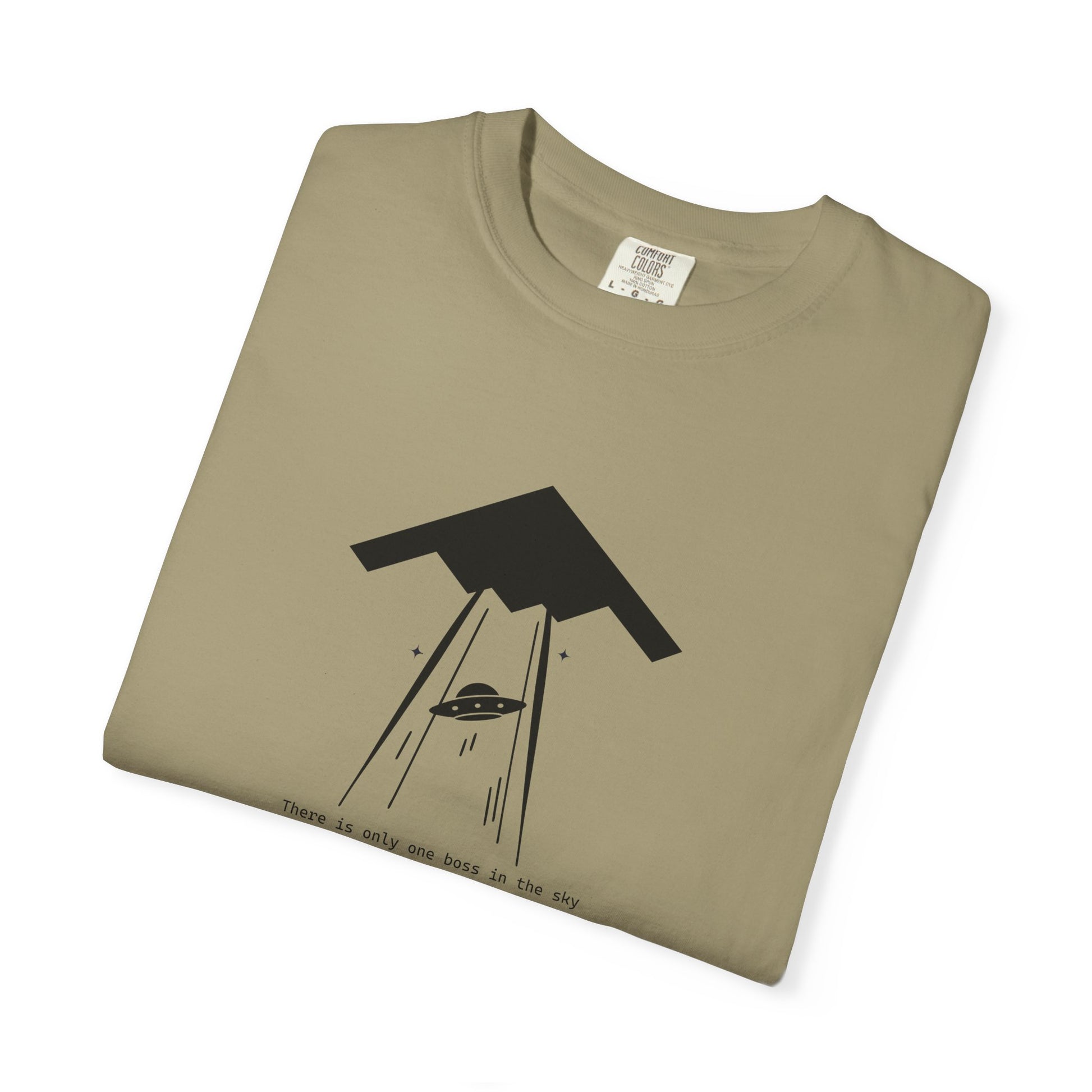 T-Shirt — Minimal UFO Abduction Illustration ("Take Me With You")