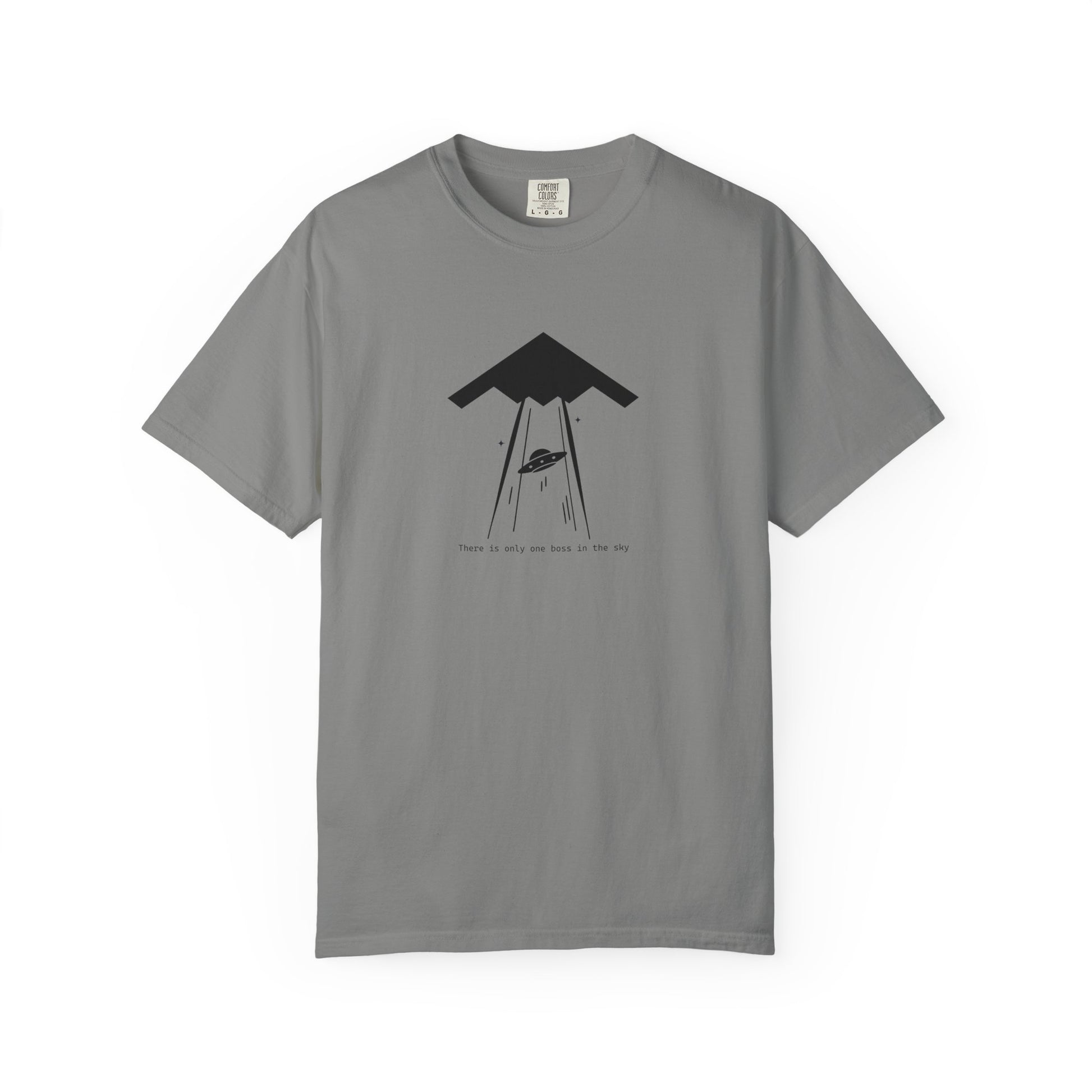 T-Shirt — Minimal UFO Abduction Illustration ("Take Me With You")