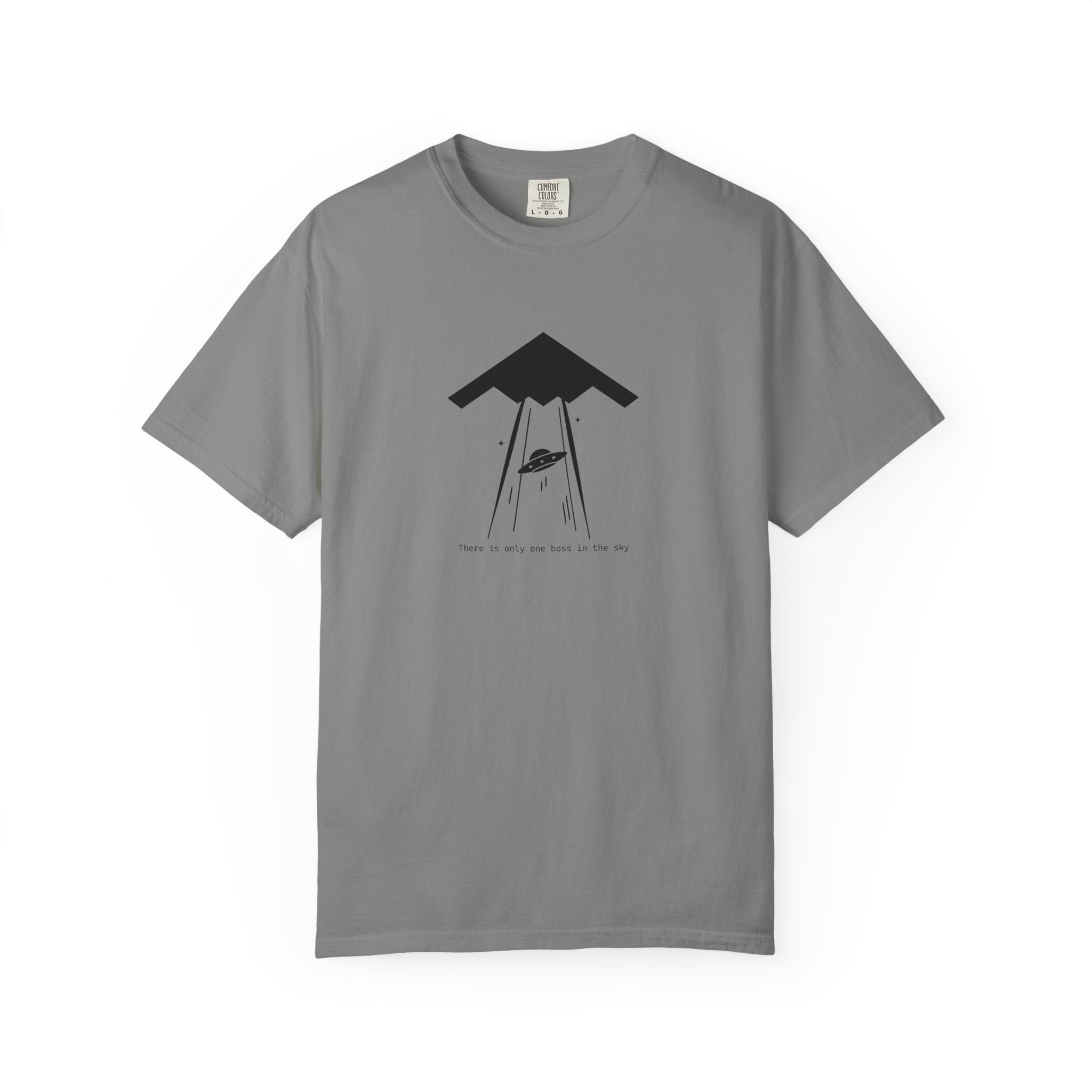 T-Shirt — Minimal UFO Abduction Illustration ("Take Me With You")