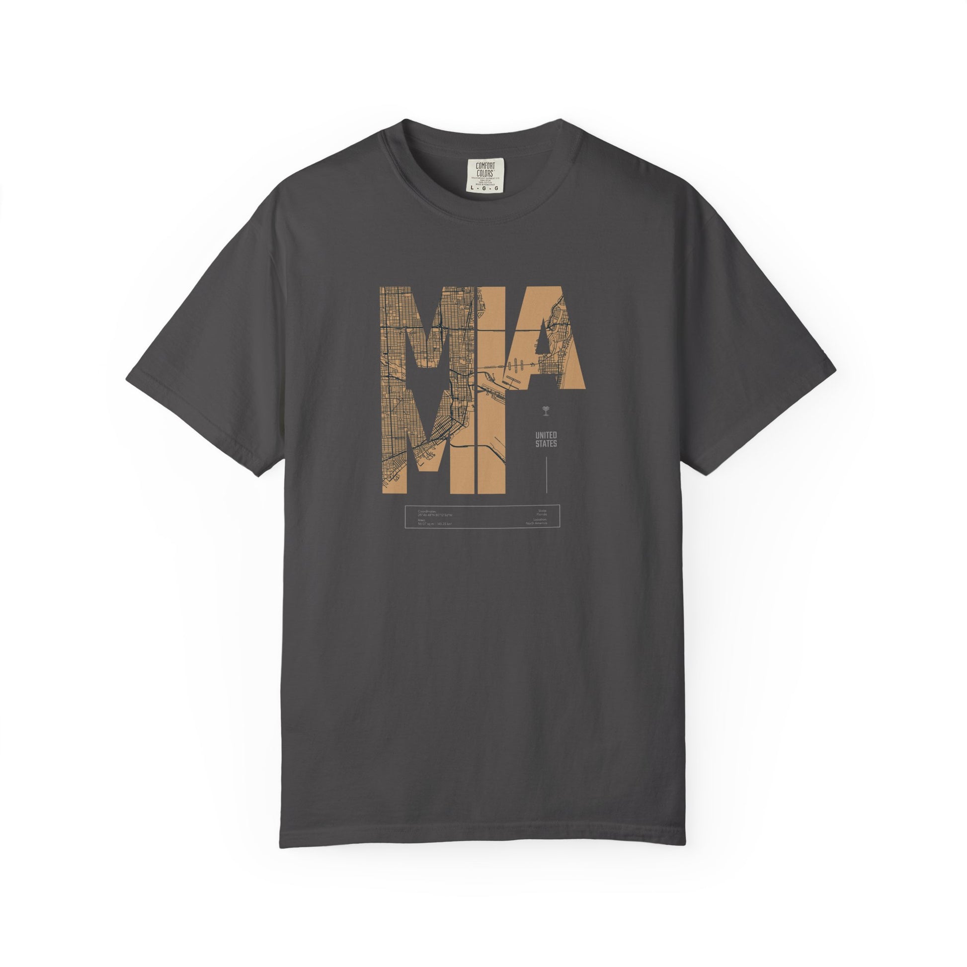MIA Miami Palm Tree Graphic T-Shirt — Retro Beach Vibes