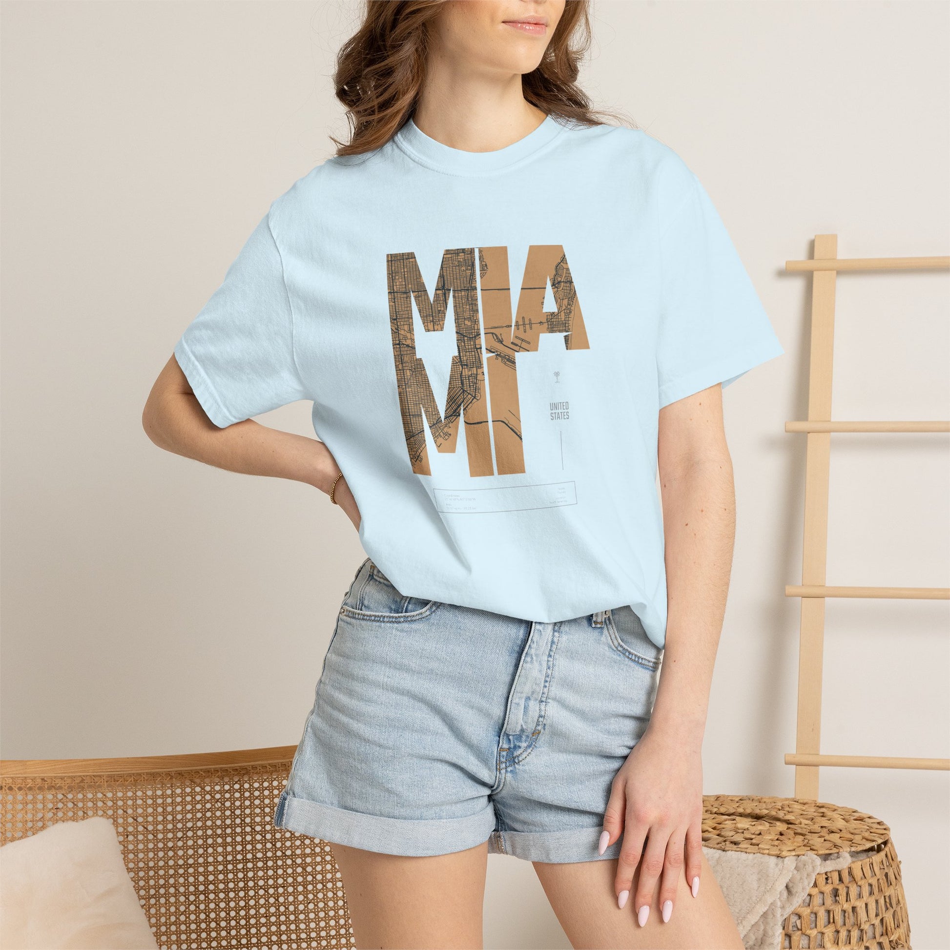 MIA Miami Palm Tree Graphic T-Shirt — Retro Beach Vibes