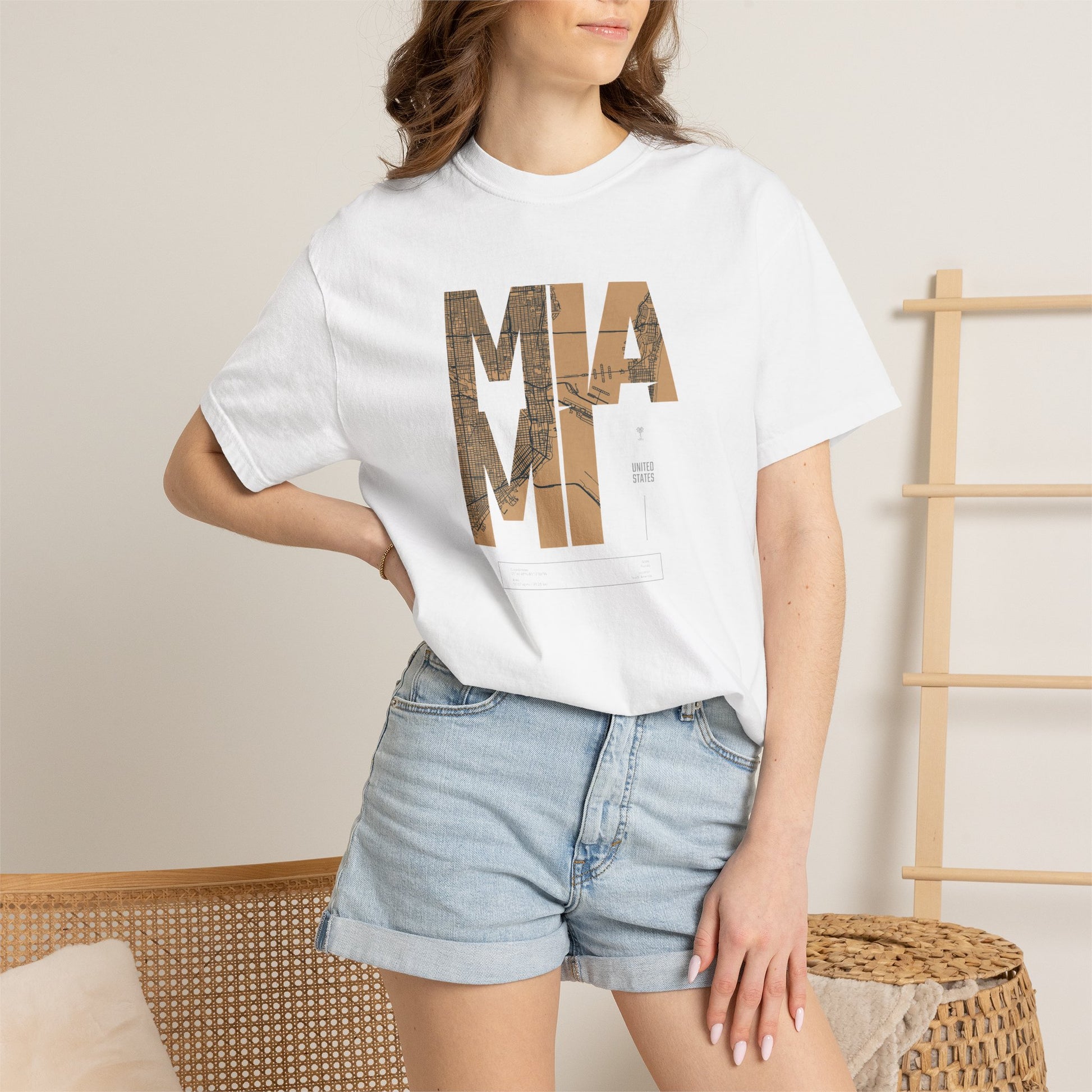 MIA Miami Palm Tree Graphic T-Shirt — Retro Beach Vibes