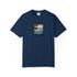 Navy blue t-shirt with 'ALASKA' printed on a white background